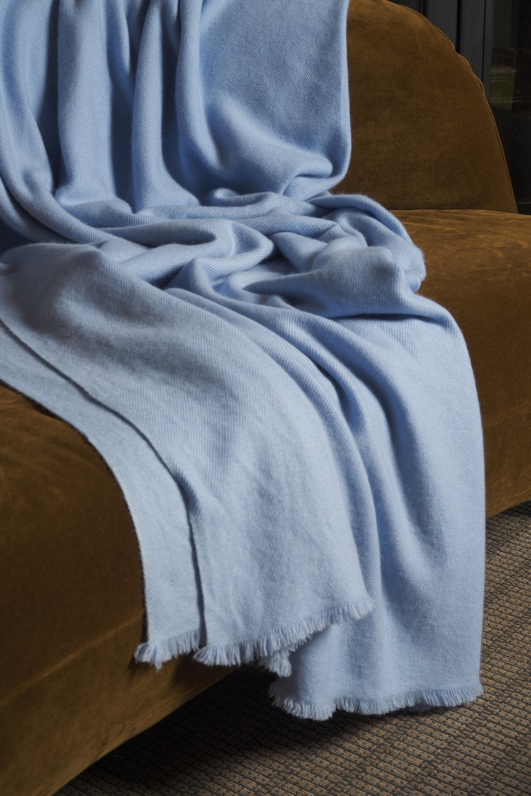 Toodoo Plain M en cachemire mixte - ciel bleu - Mahogany