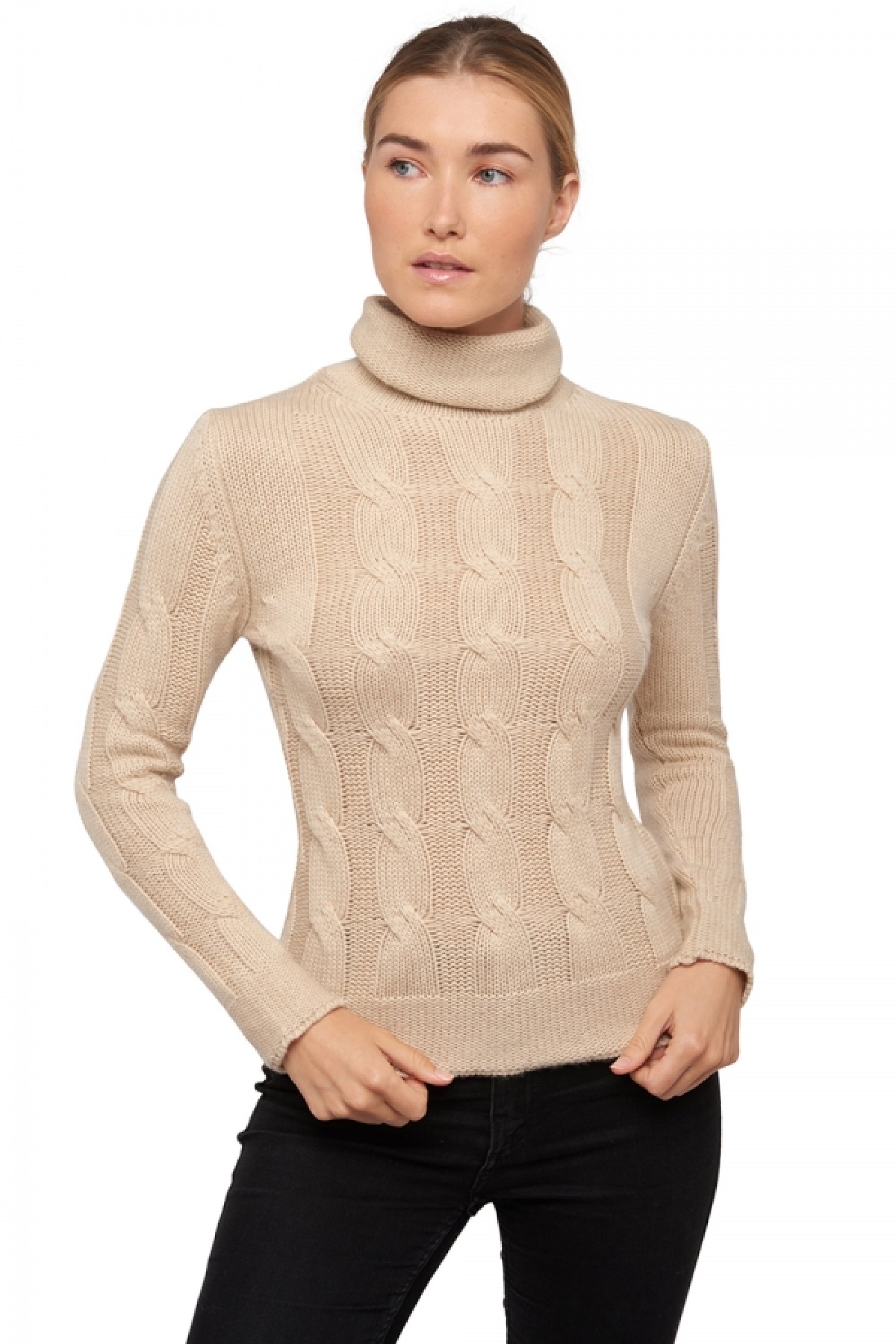 Blanche en cachemire femme - natural beige - Mahogany