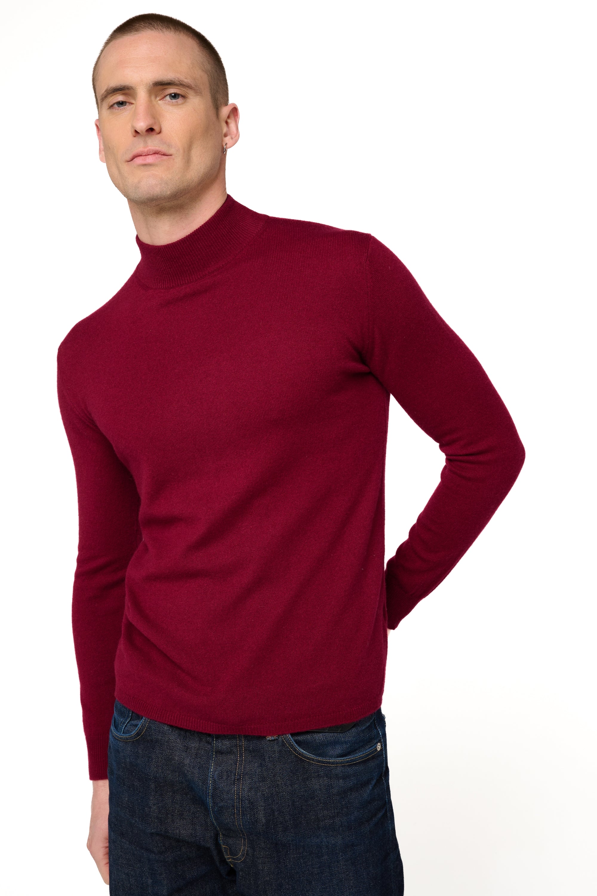 Frederic en cachemire homme - bordeaux - Mahogany