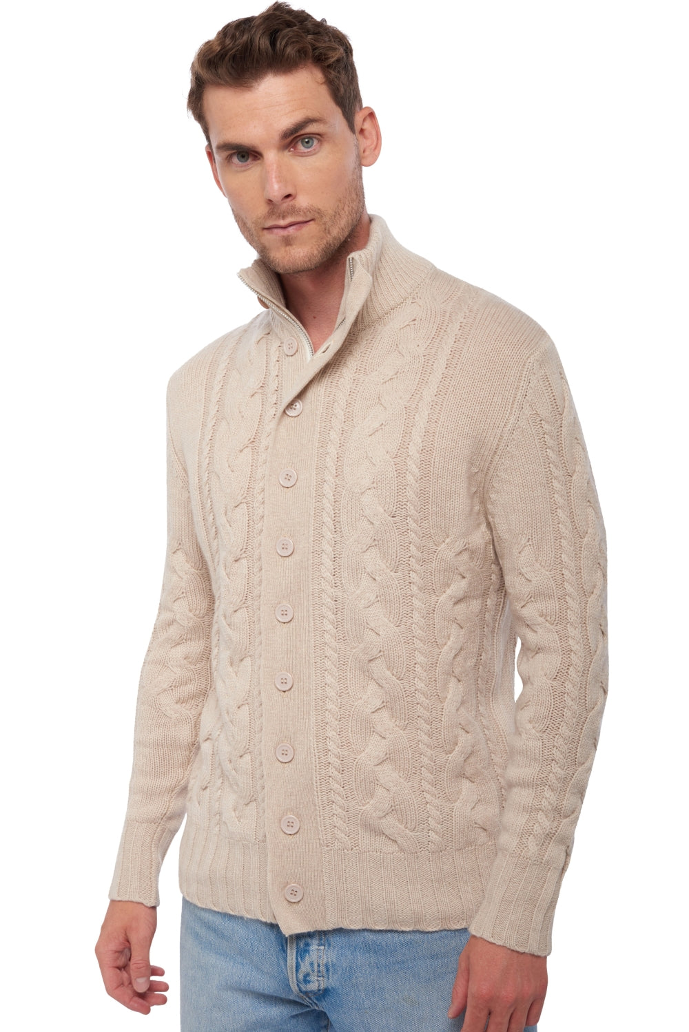 Loris en cachemire homme - natural beige - Mahogany