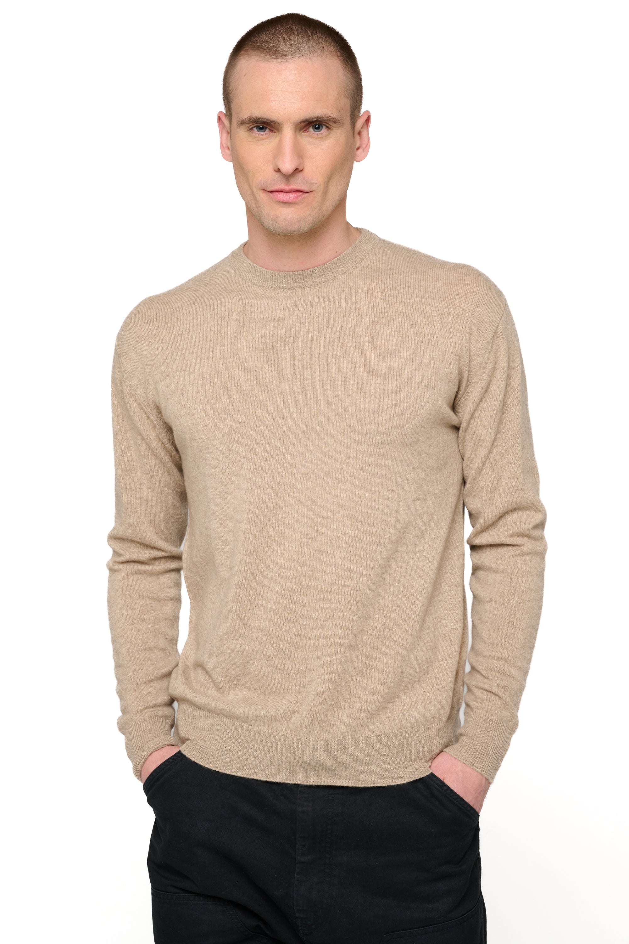 Nestor en cachemire homme - natural stone - Mahogany