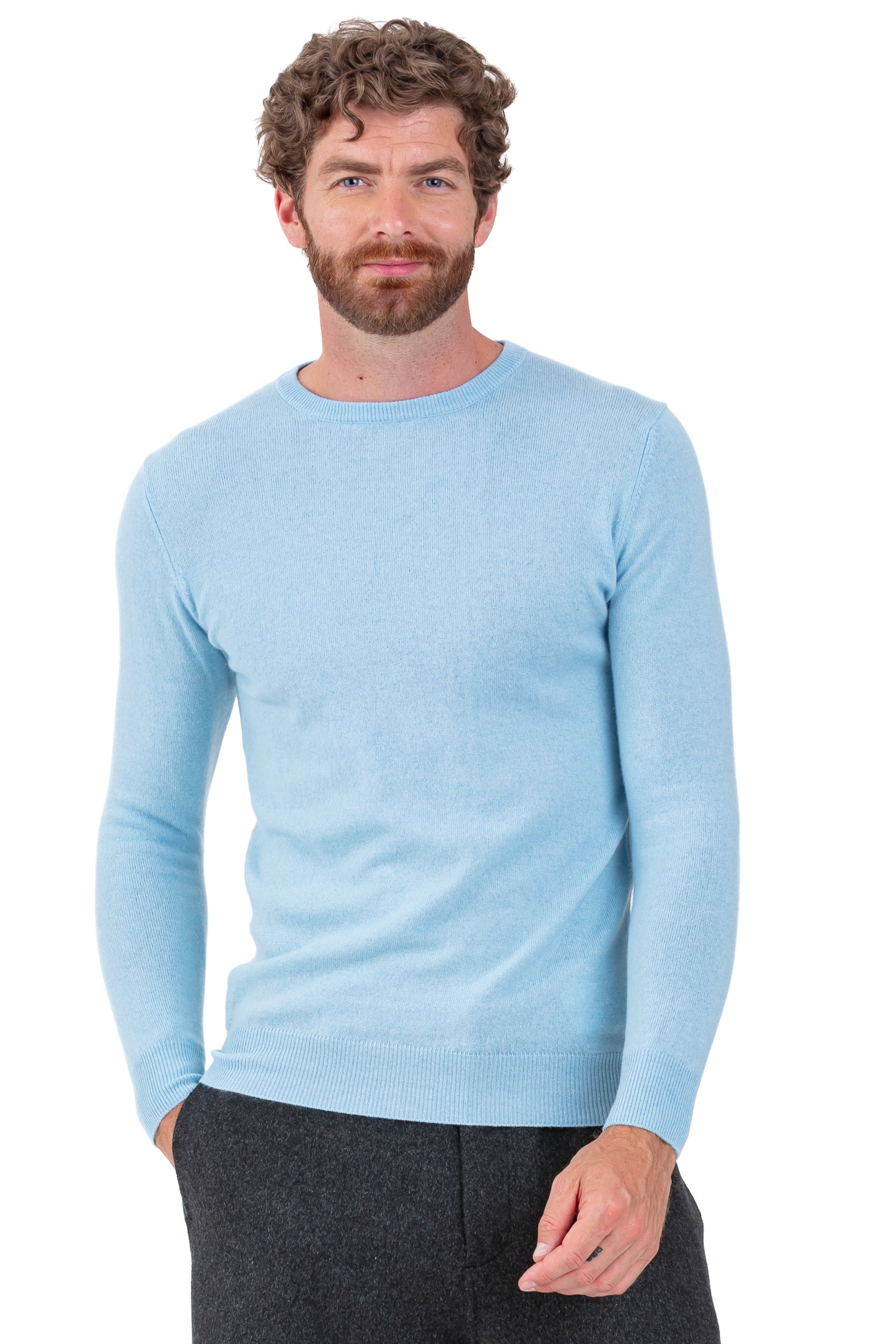 Tao en cachemire homme - powder blue - Mahogany