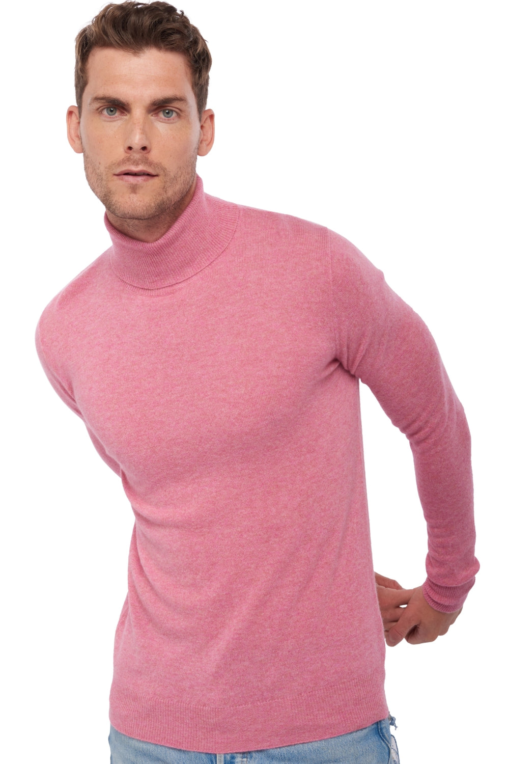 Tarry en cachemire homme - carnation pink - Mahogany