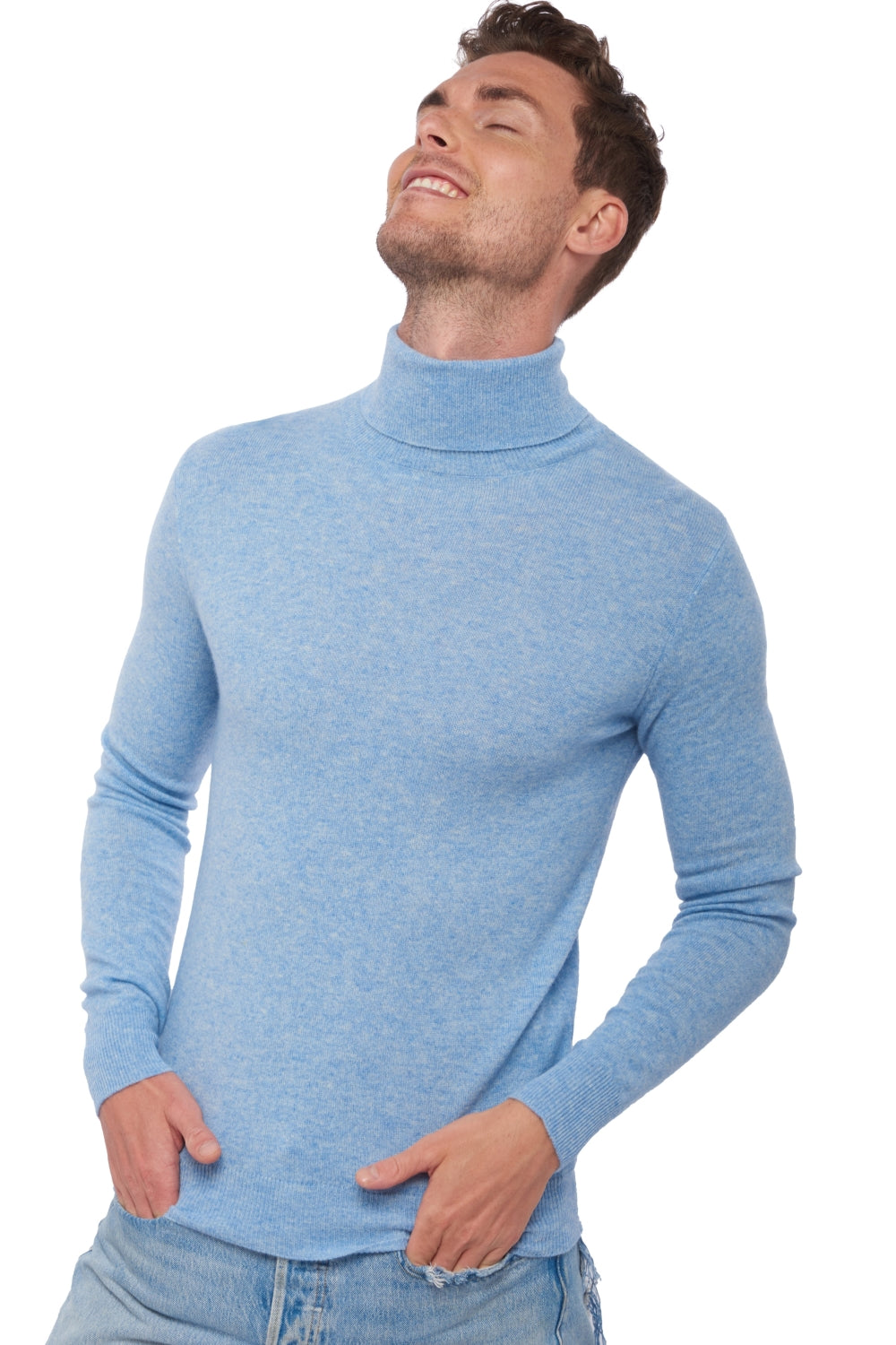 Tarry en cachemire homme - powder blue - Mahogany