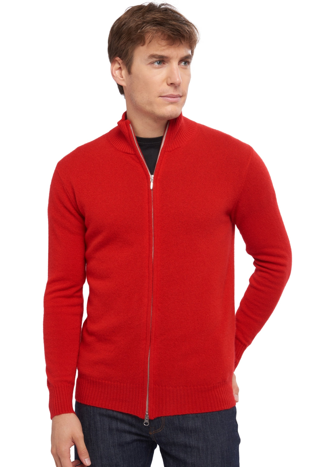 Thobias en cachemire homme - chilli red - Mahogany
