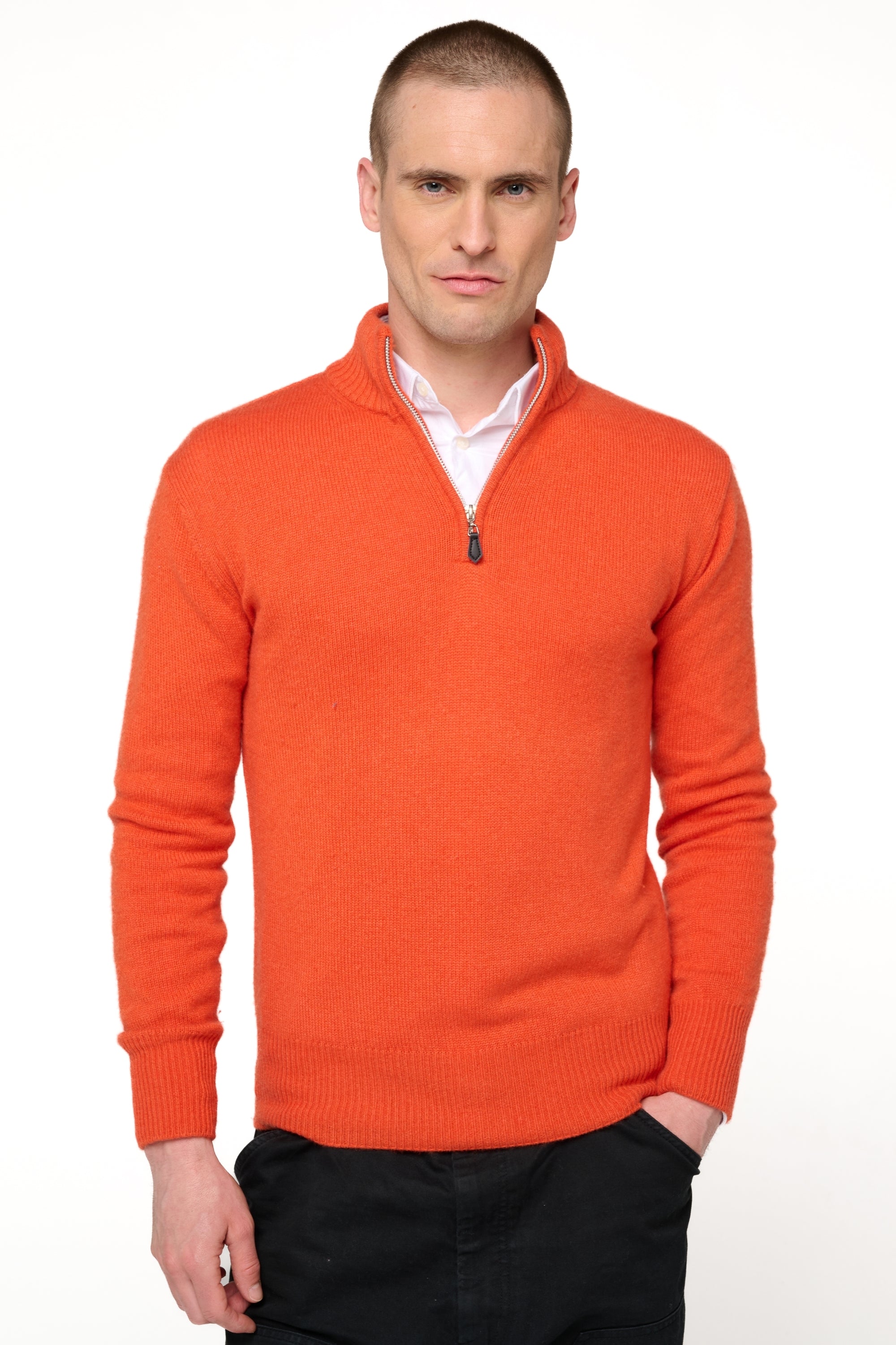 Donovan en cachemire homme - satsuma - Mahogany