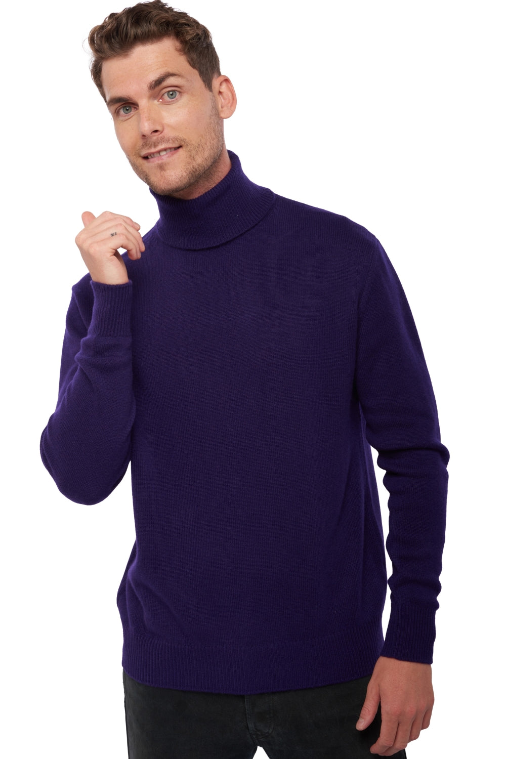 Edgar 4F en cachemire homme - deep purple - Mahogany