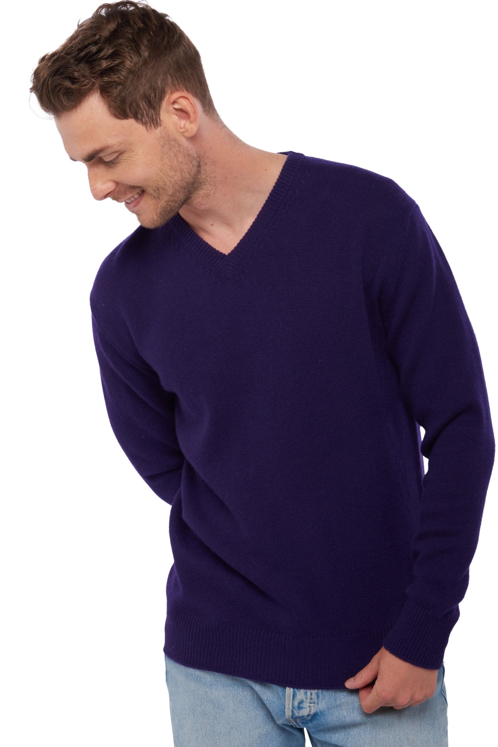 Hippolyte 4F en cachemire homme - deep purple - Mahogany