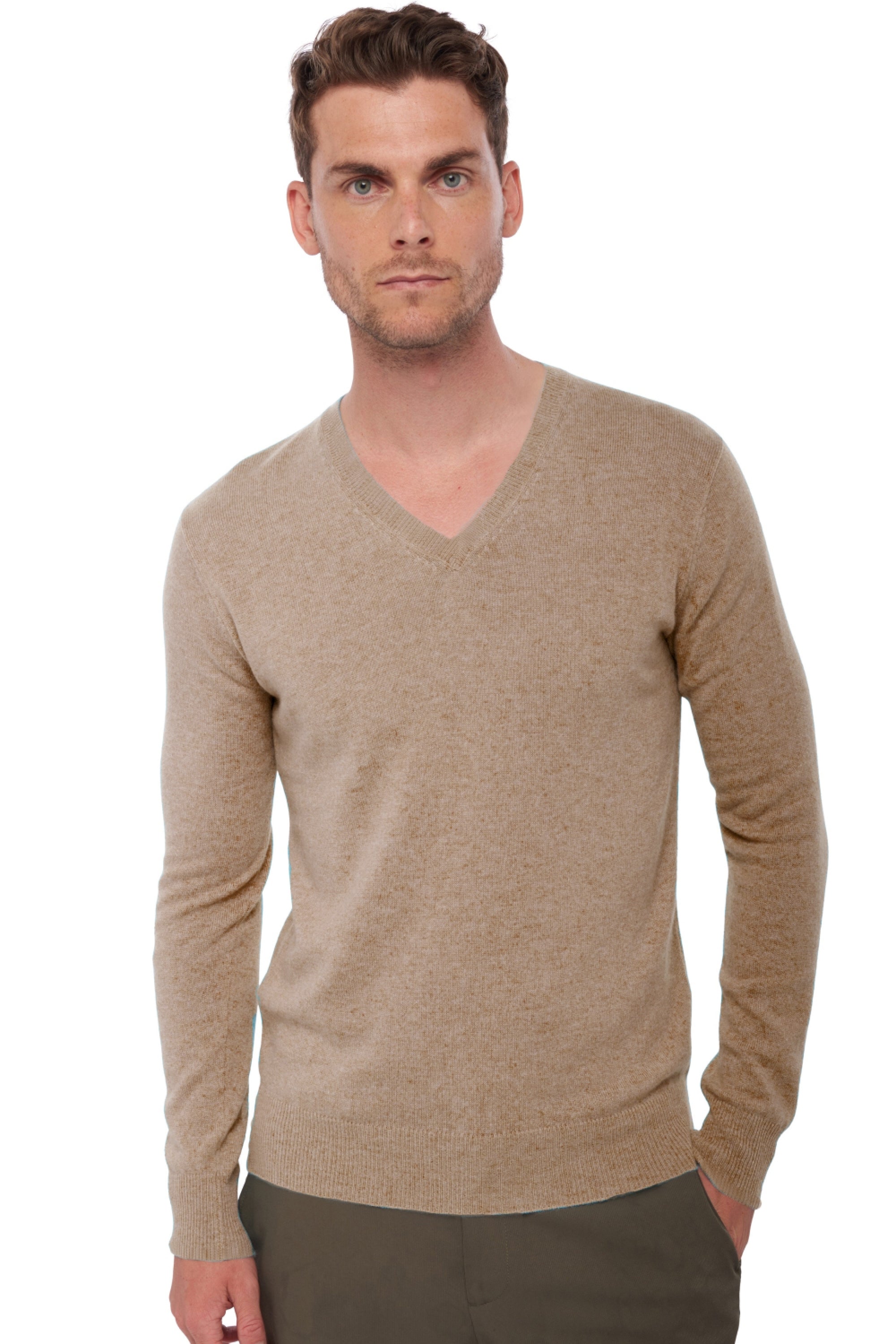 Tor en cachemire homme - natural stone - Mahogany