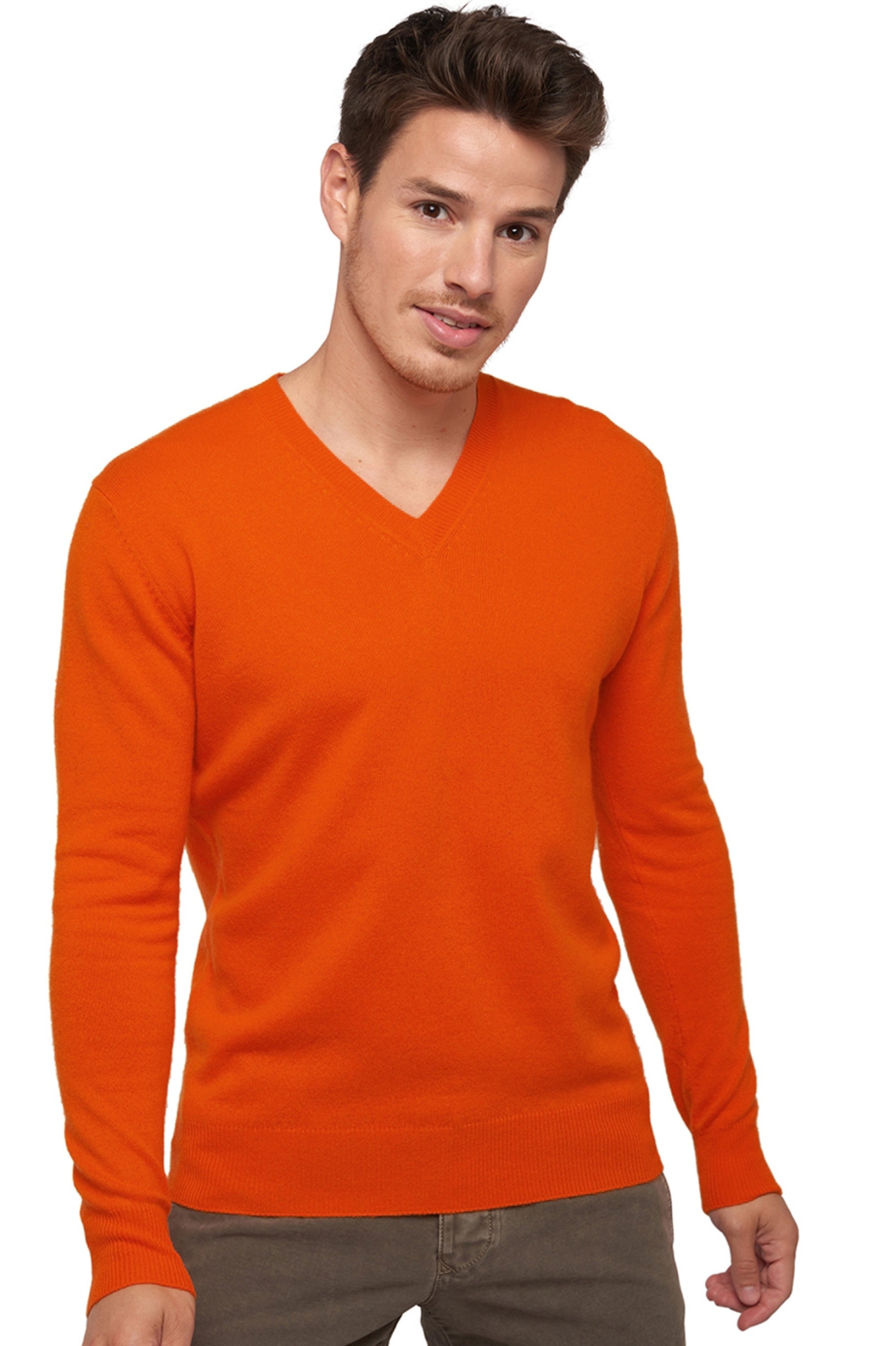 Tor en cachemire homme - satsuma - Mahogany