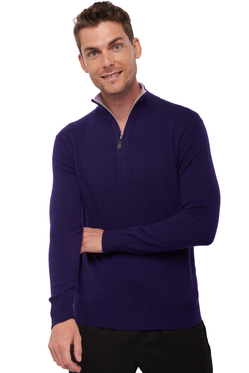 Henri en cachemire homme - deep purple / lilas - Mahogany