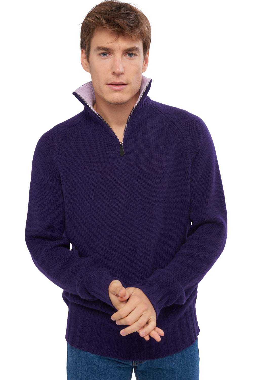 Olivier en cachemire homme - deep purple / lilas - Mahogany