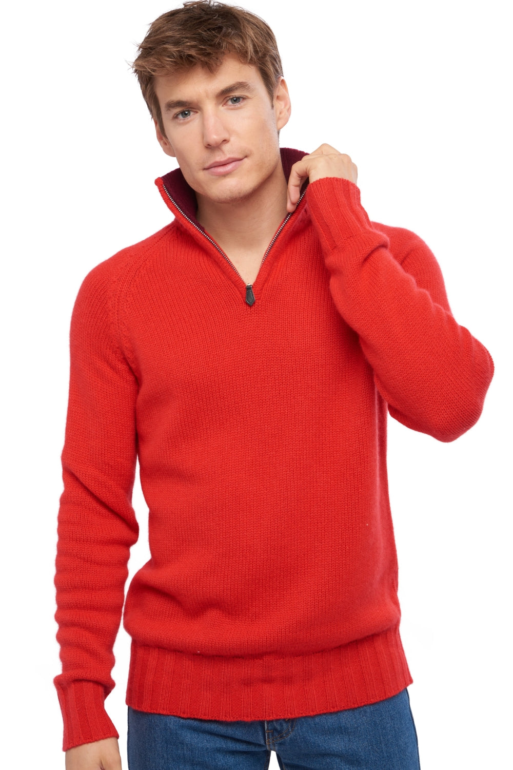 Olivier en cachemire homme - rouge / bordeaux - Mahogany