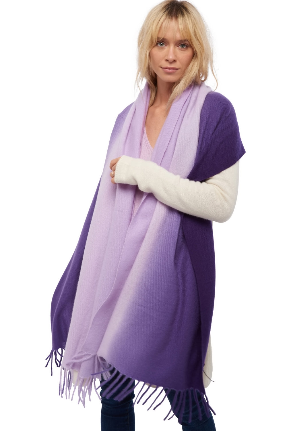 Vaasa en cachemire mixte - deep purple / lilas - Mahogany