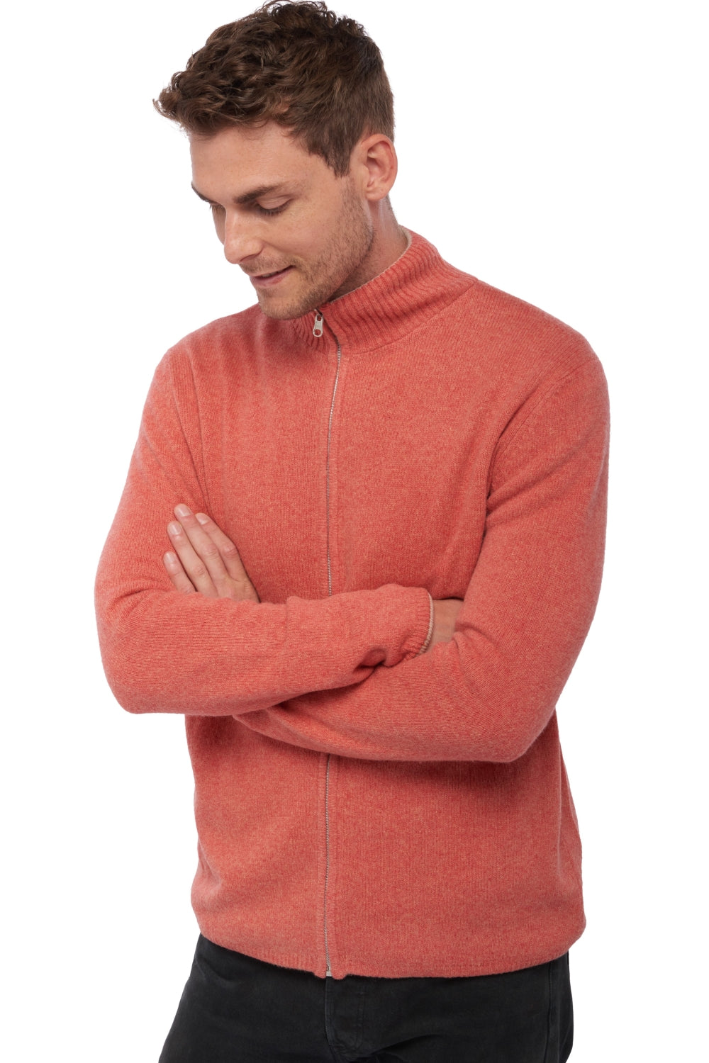 Vincent en cachemire et yak homme - tender peach / natural beige - Mahogany