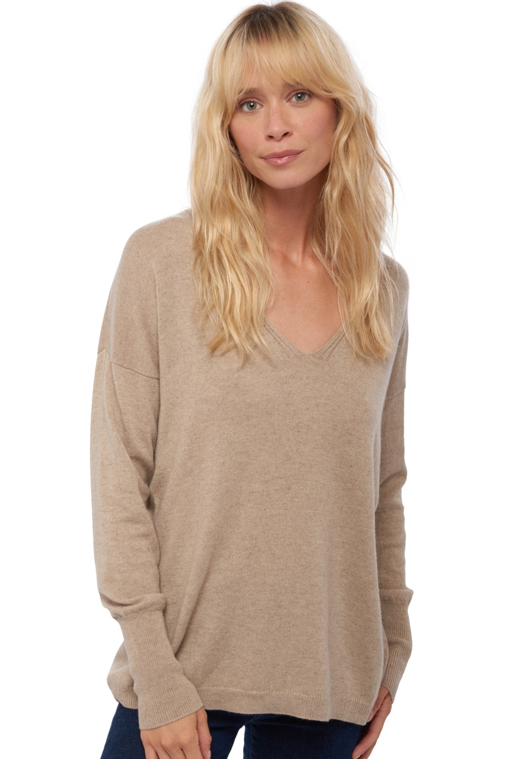 Varsovie en cachemire femme - natural stone - Mahogany