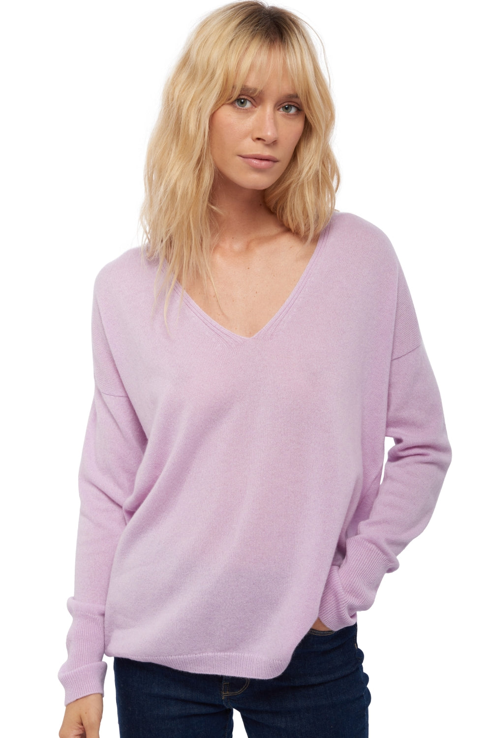 Varsovie en cachemire femme - lilas - Mahogany