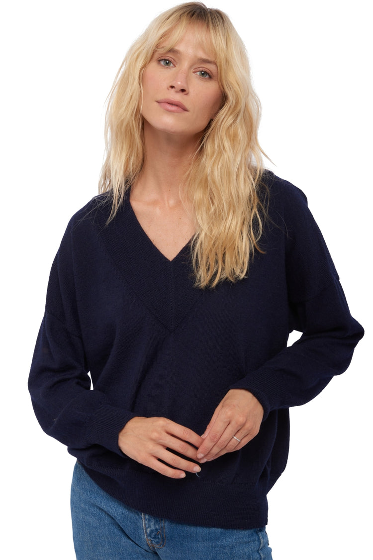 Versailles en baby alpaga femme - bleu marine - Mahogany