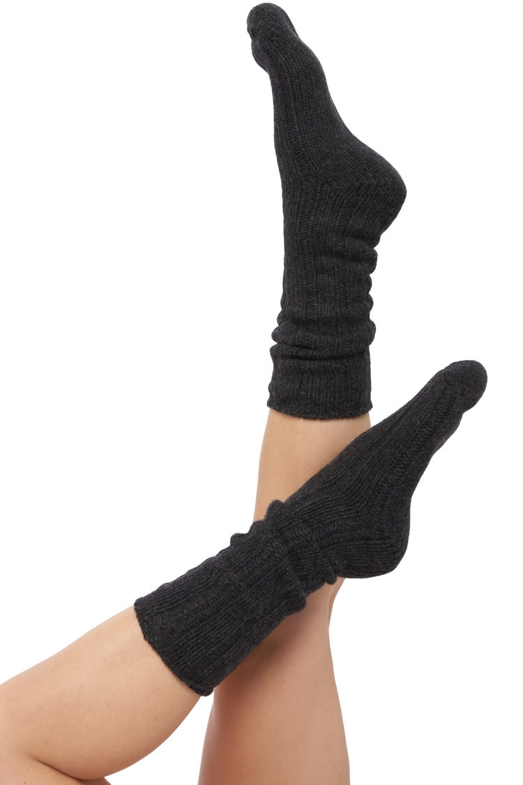 Chaussettes en chameau, 100 % Chameau, mixte, grosse / 6 fils et +, tricot normal, Mahogany