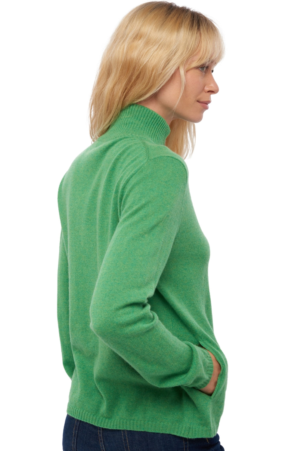 Virginia en cachemire femme - Vue 2 - basil - Mahogany