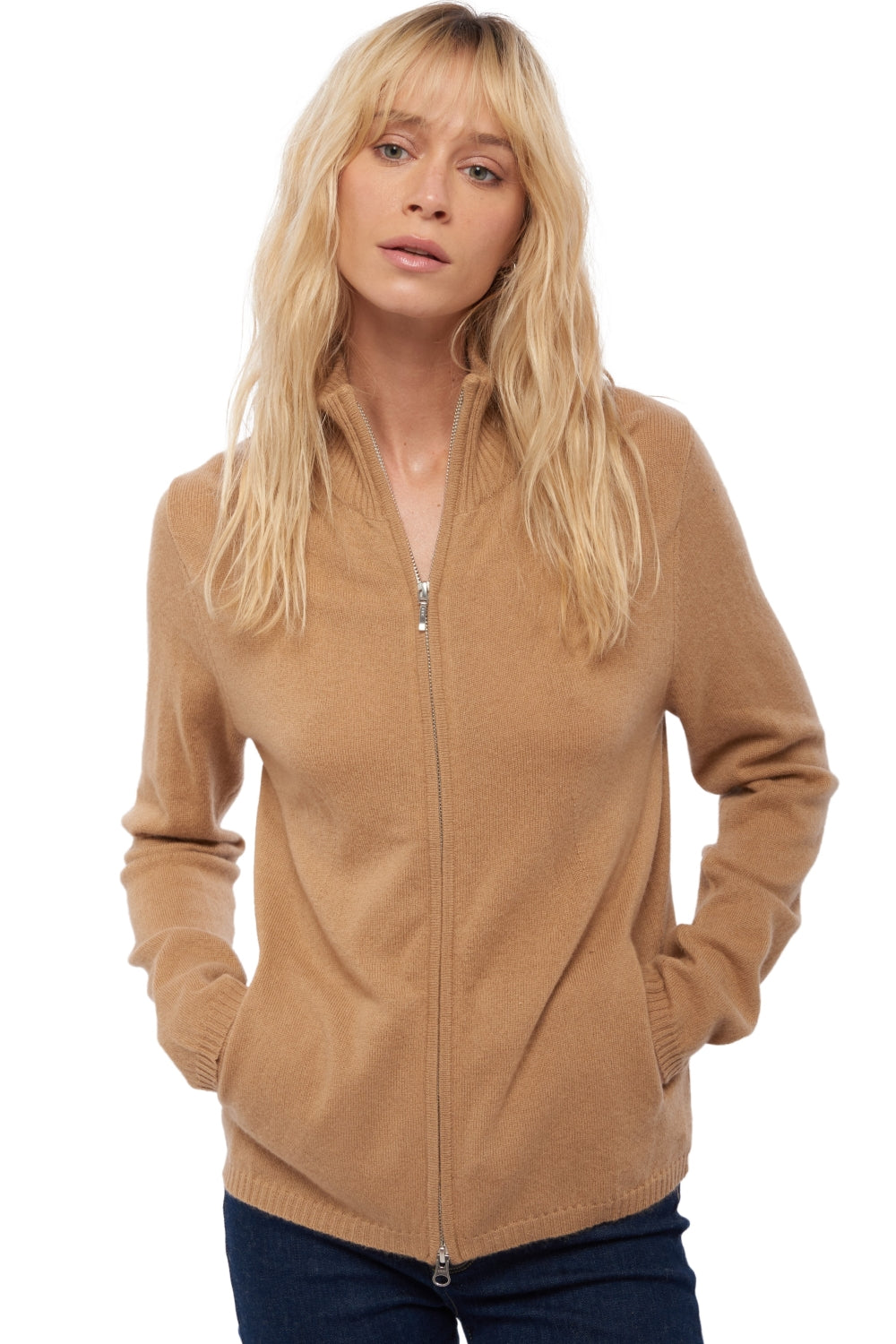 Virginia en cachemire femme - camel - Mahogany