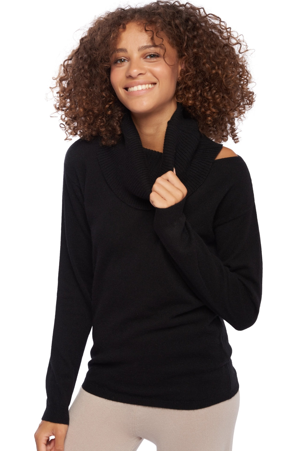 Wyoming en cachemire femme - noir - Mahogany