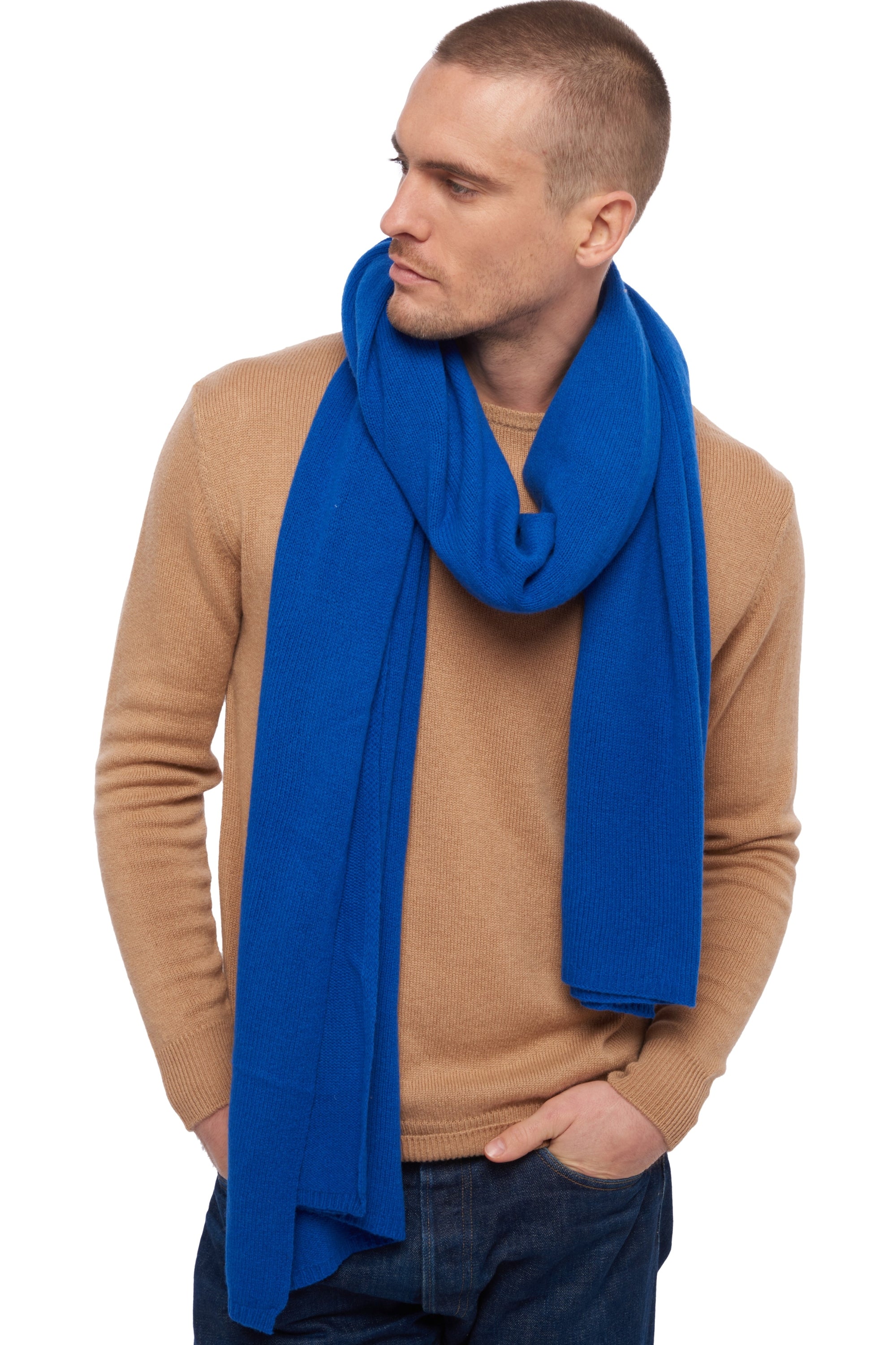 Echarpe en yak, 100 % Yak, mixte, normale / 2 et 4 fils, tricot déjaugé, Mahogany