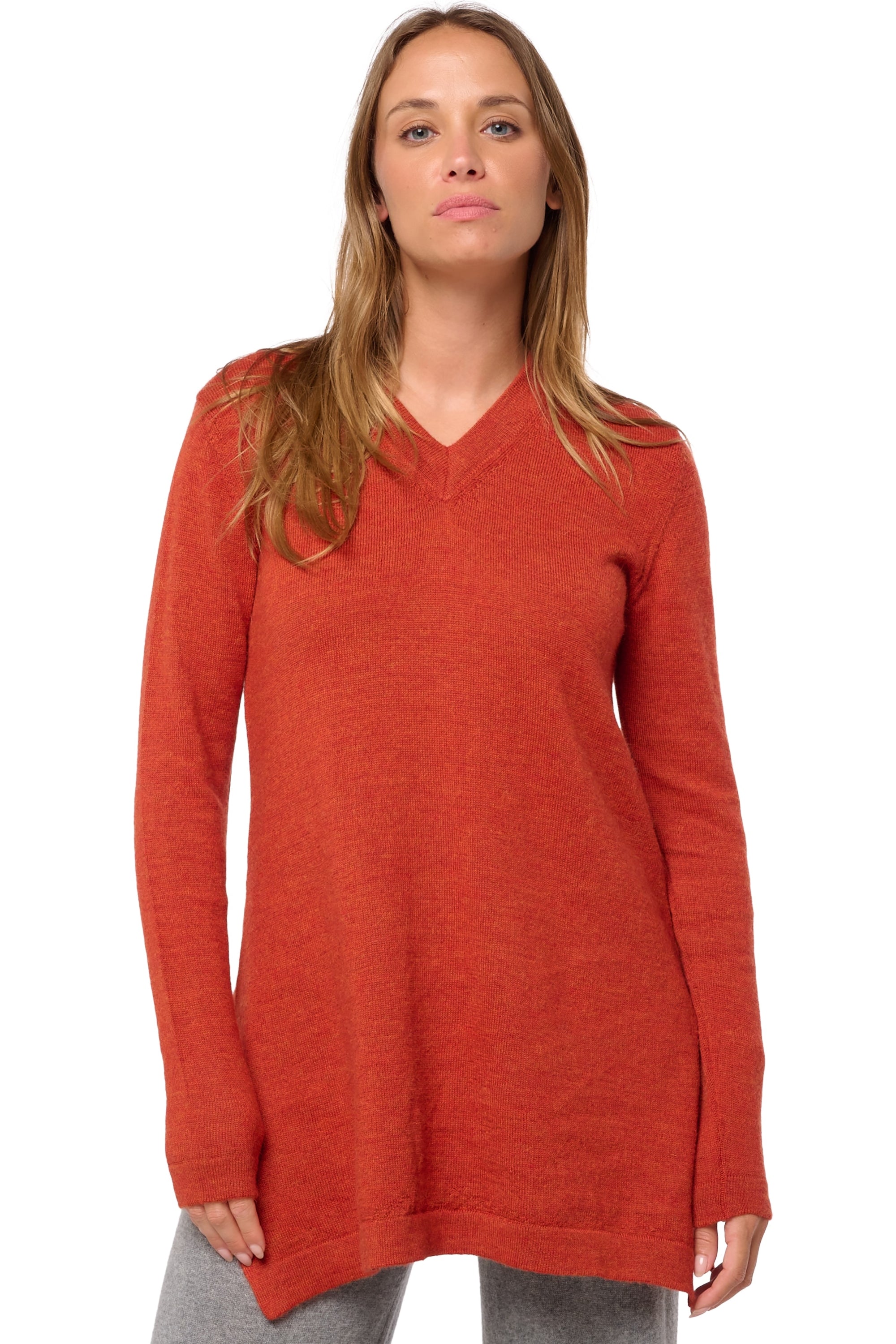 Sydney en baby alpaga femme - pumpkin - Mahogany