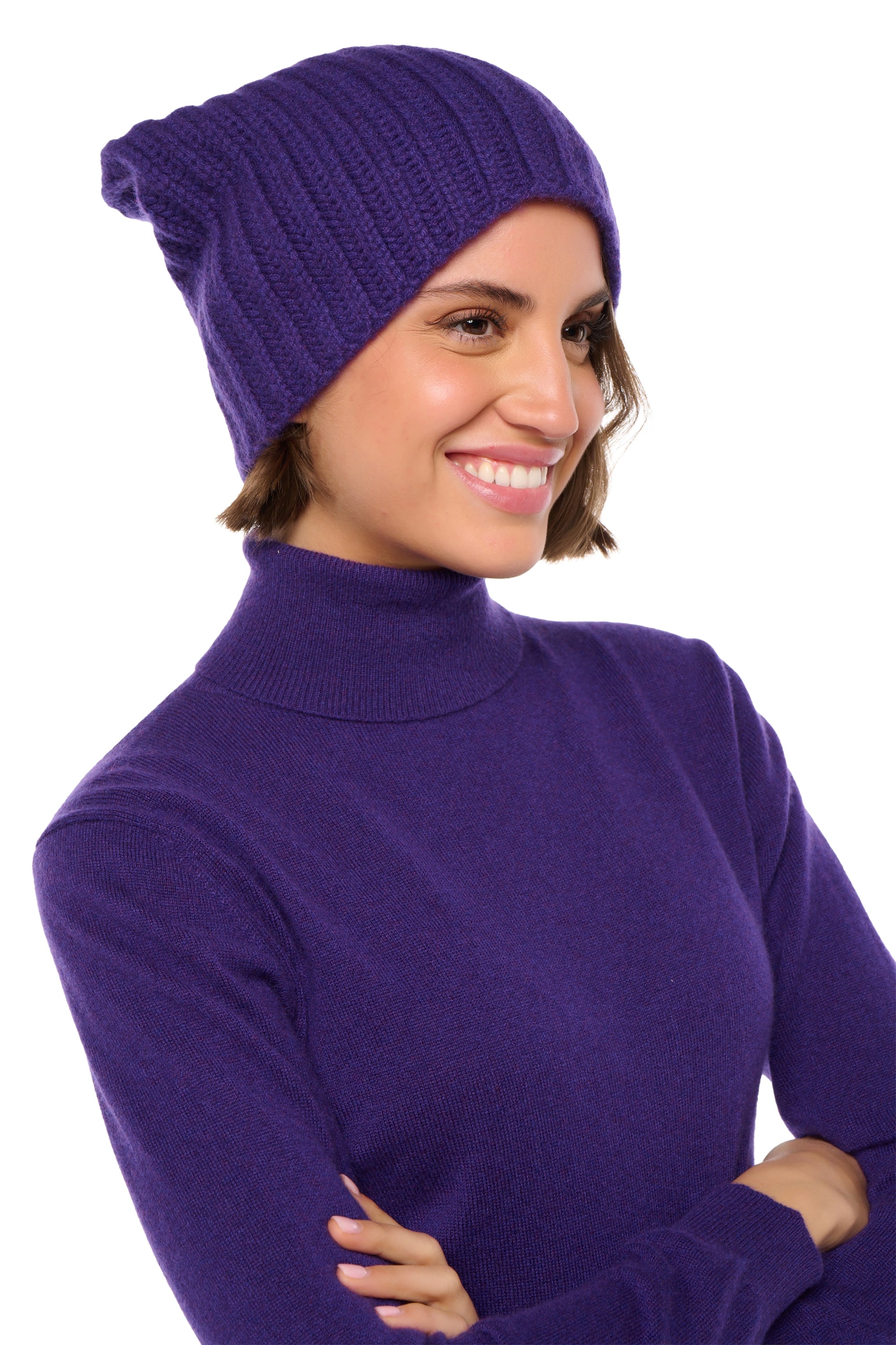 Youpie en cachemire mixte - deep purple - Mahogany