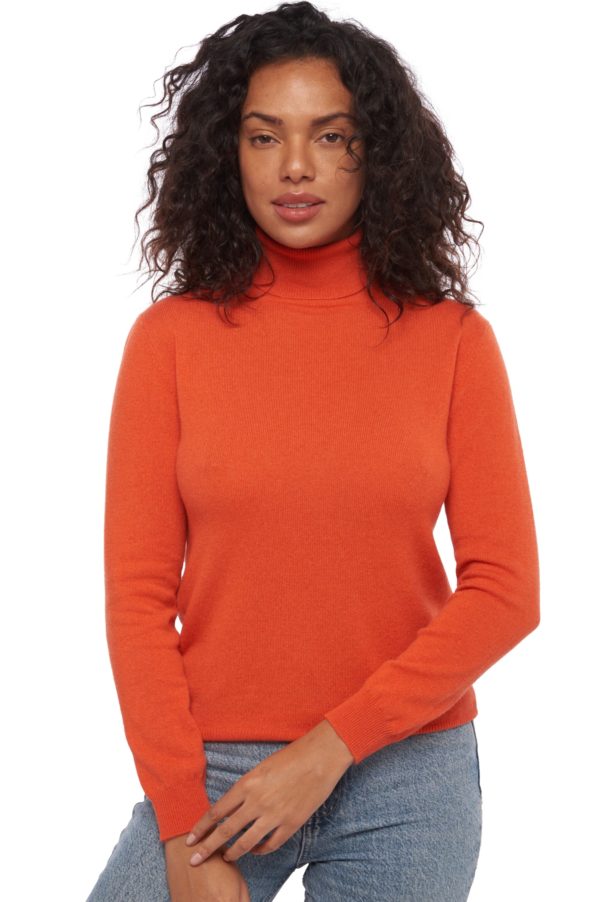 Tale en cachemire femme - satsuma - Mahogany