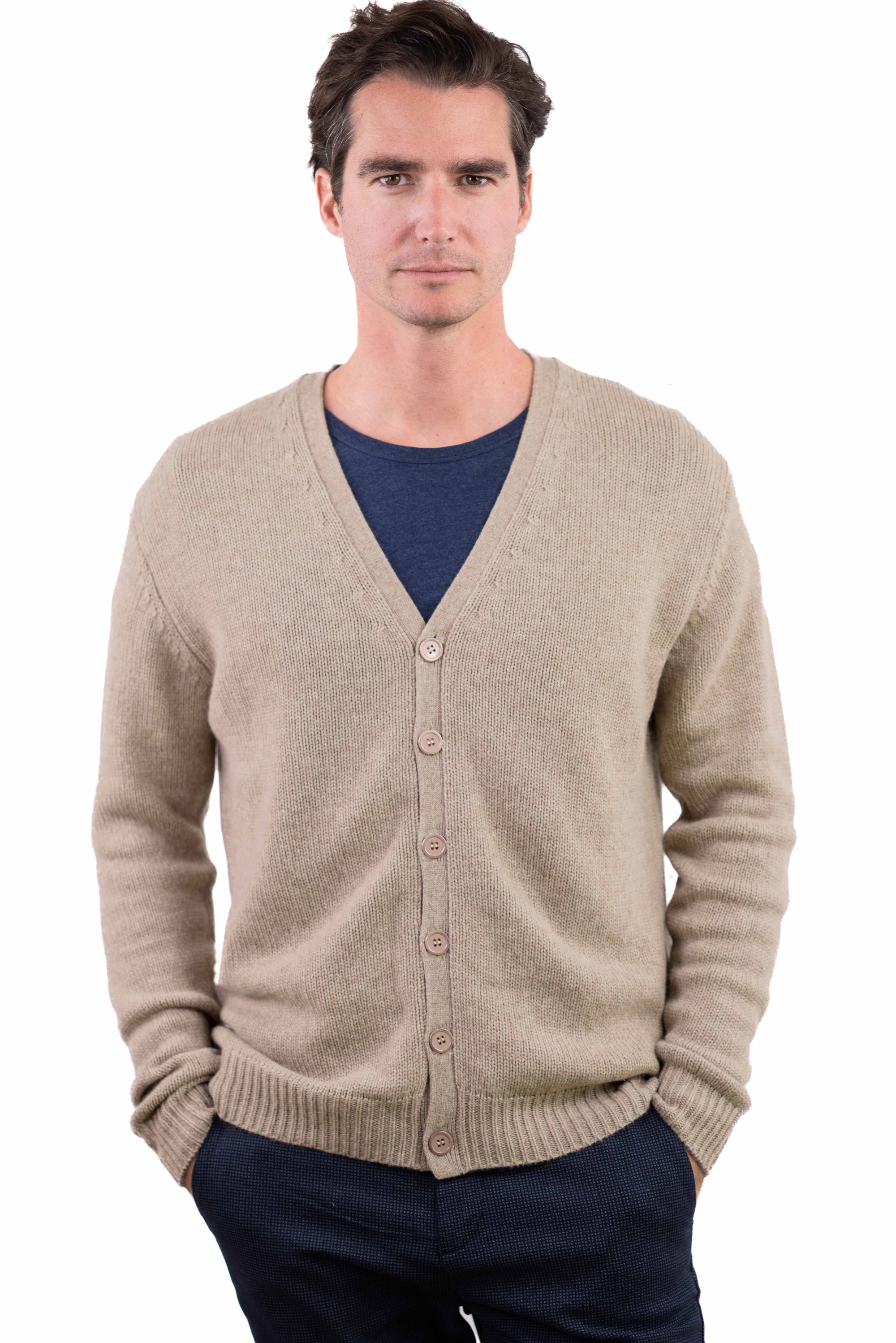 Aden en cachemire homme - natural beige - Mahogany