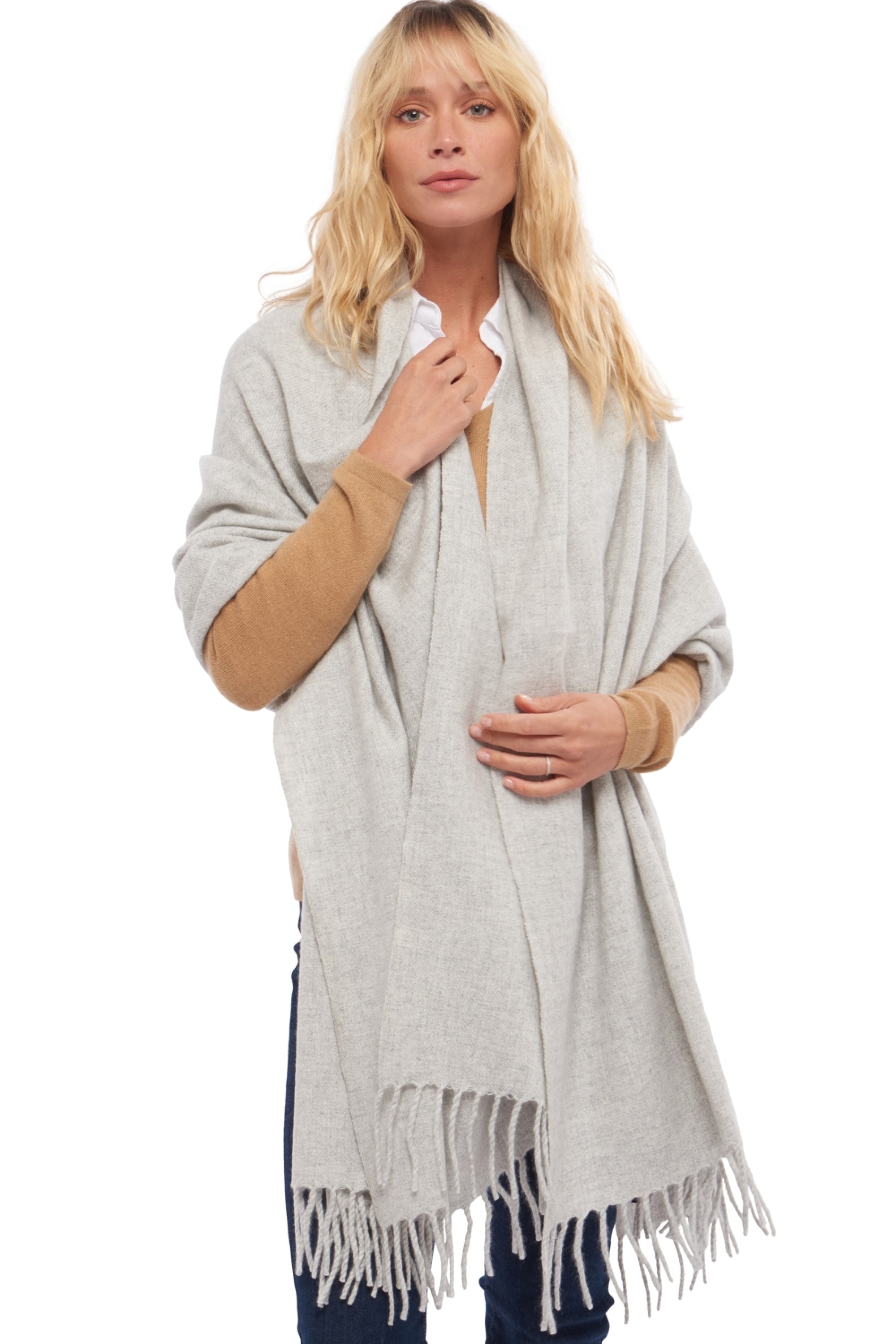Niry en cachemire femme - flanelle chiné - Mahogany