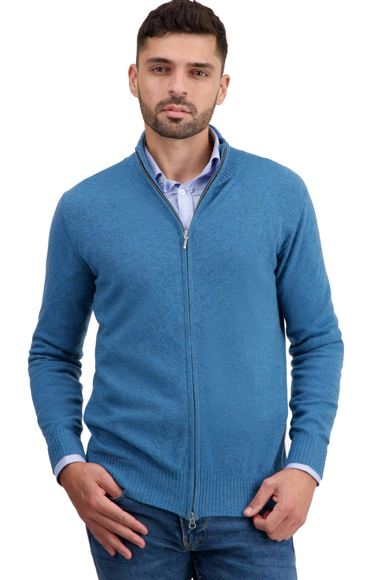 Thobias en cachemire homme - manor blue - Mahogany