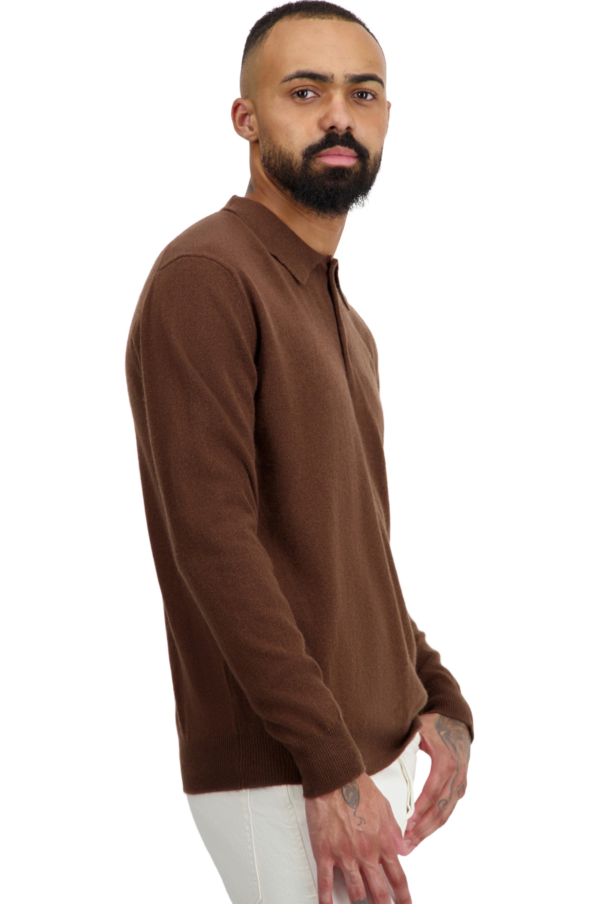 Tarn en cachemire homme - dark camel - Mahogany