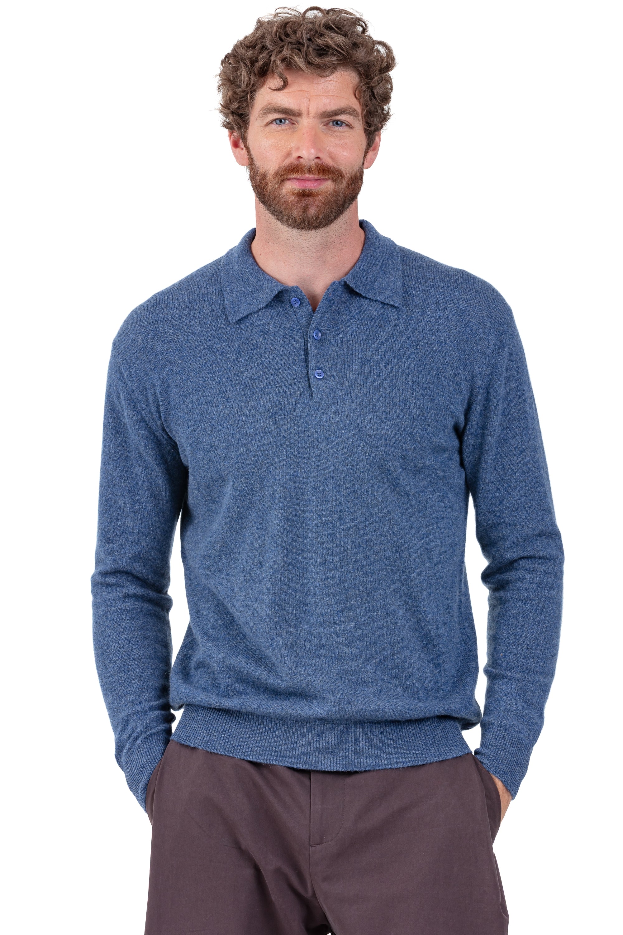 Tarn en cachemire homme - nordic blue - Mahogany