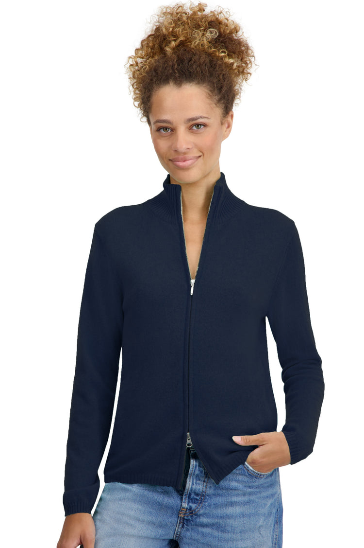 Thames en cachemire femme - marine foncé - Mahogany