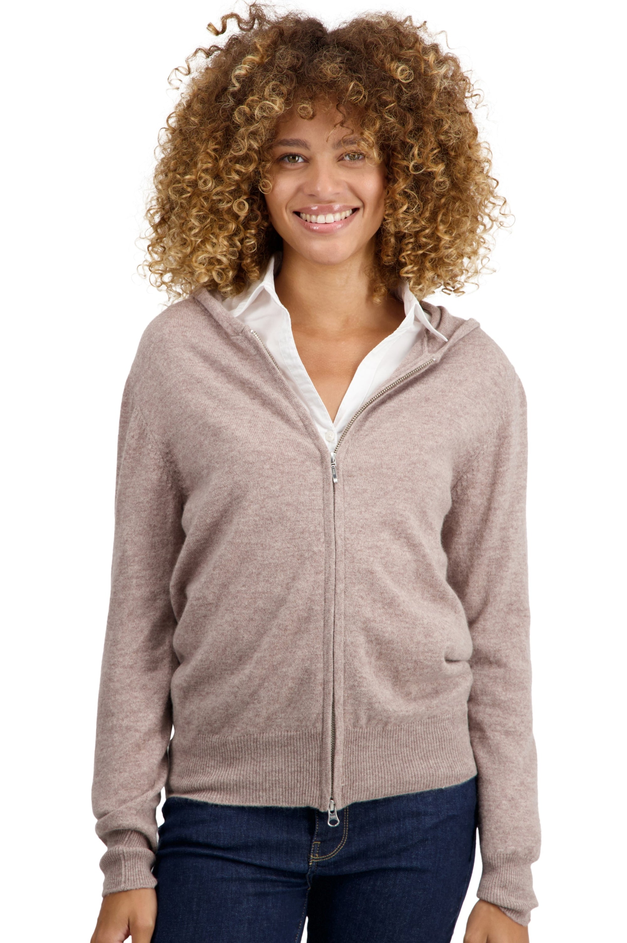 Tina en cachemire femme - toast - Mahogany