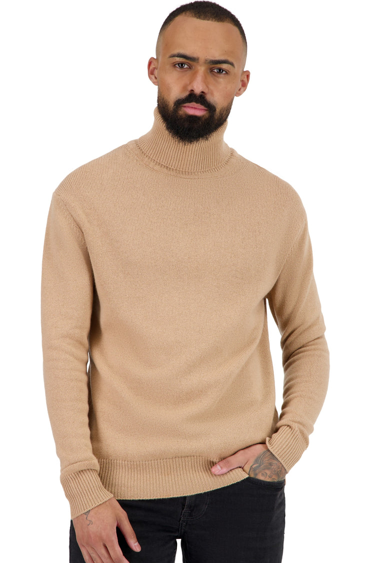 Torino en cachemire homme - creme brulee - Mahogany
