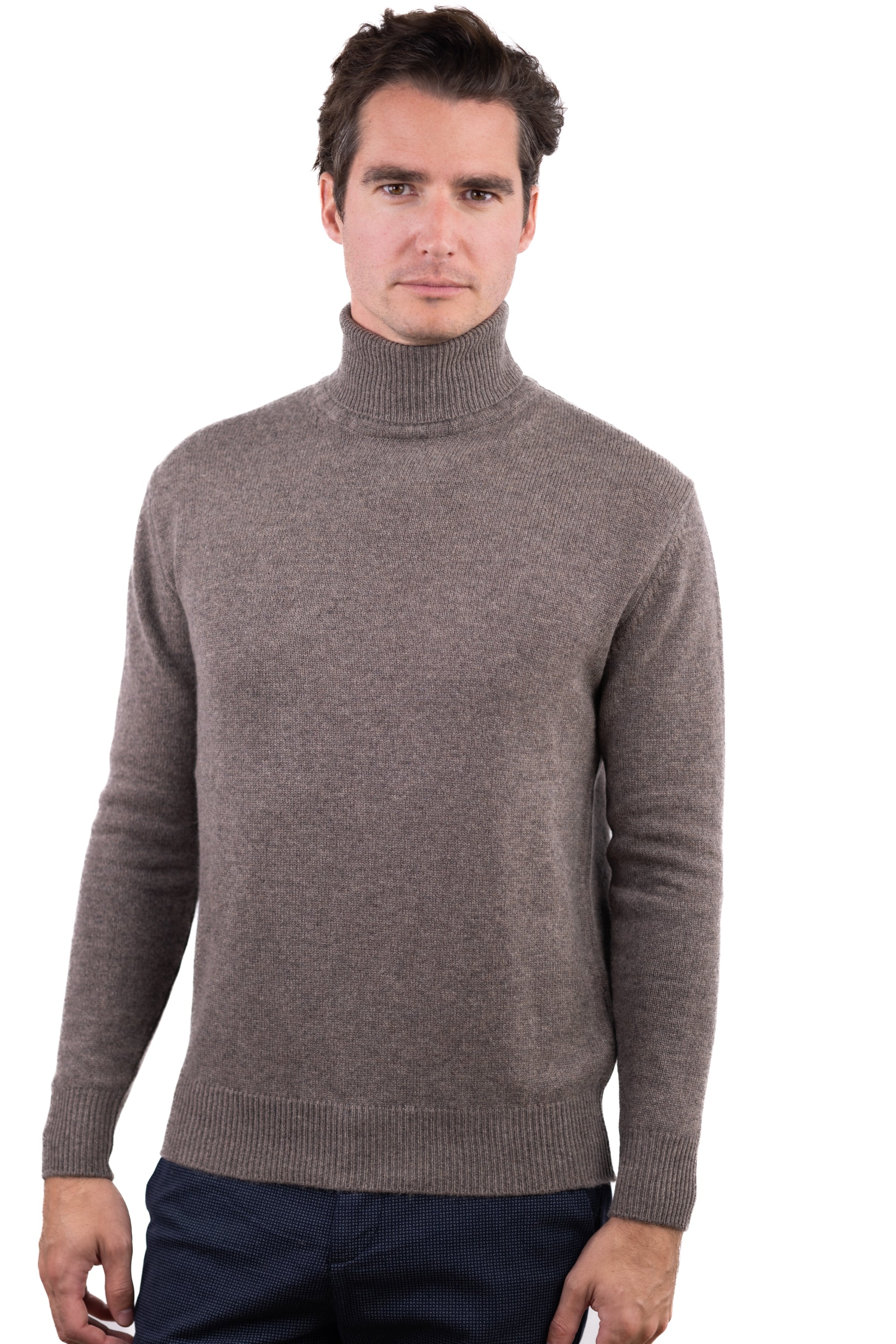 Torino en cachemire homme - otter - Mahogany
