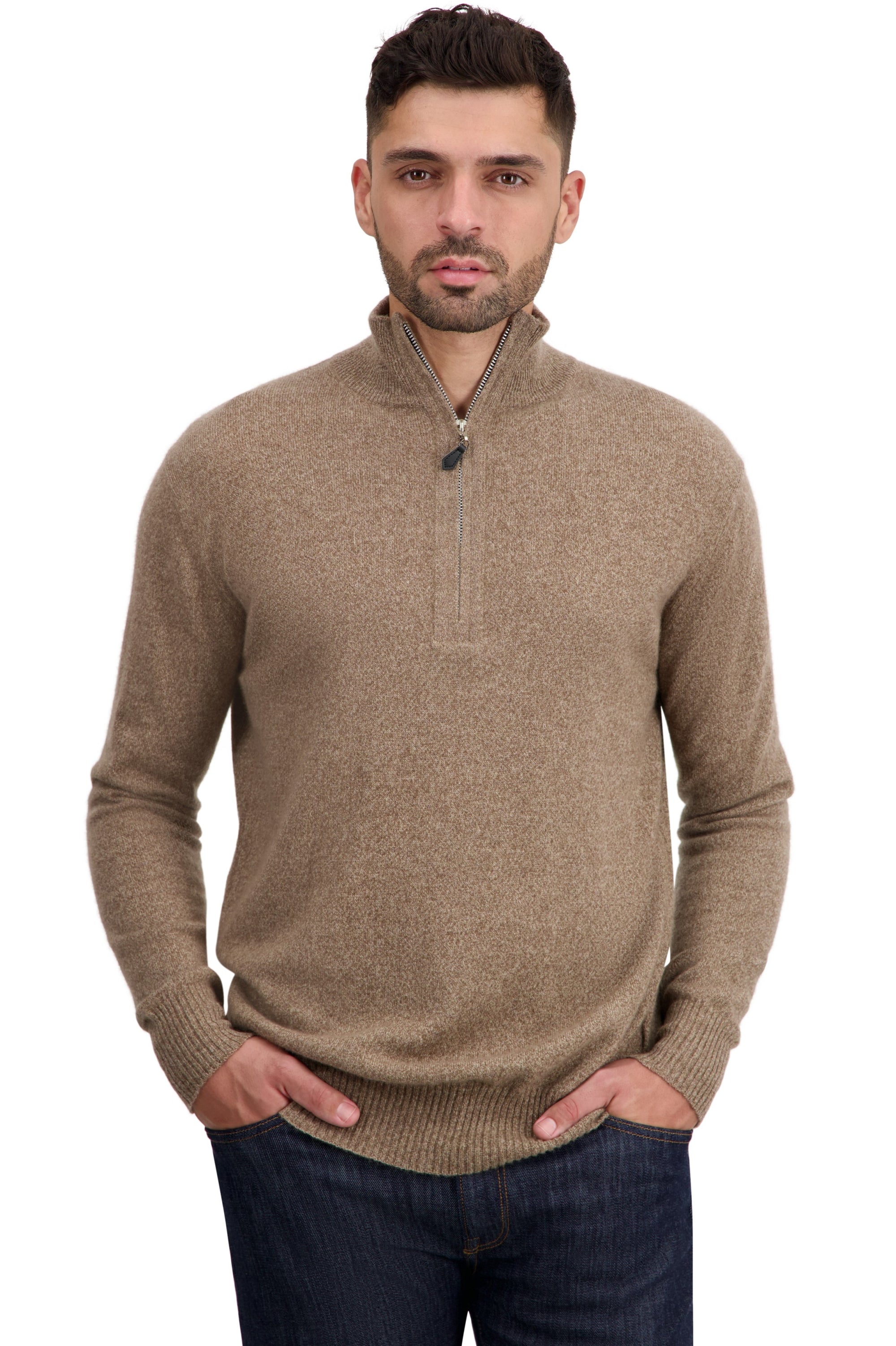 Toulon en cachemire homme - tan marl - Mahogany