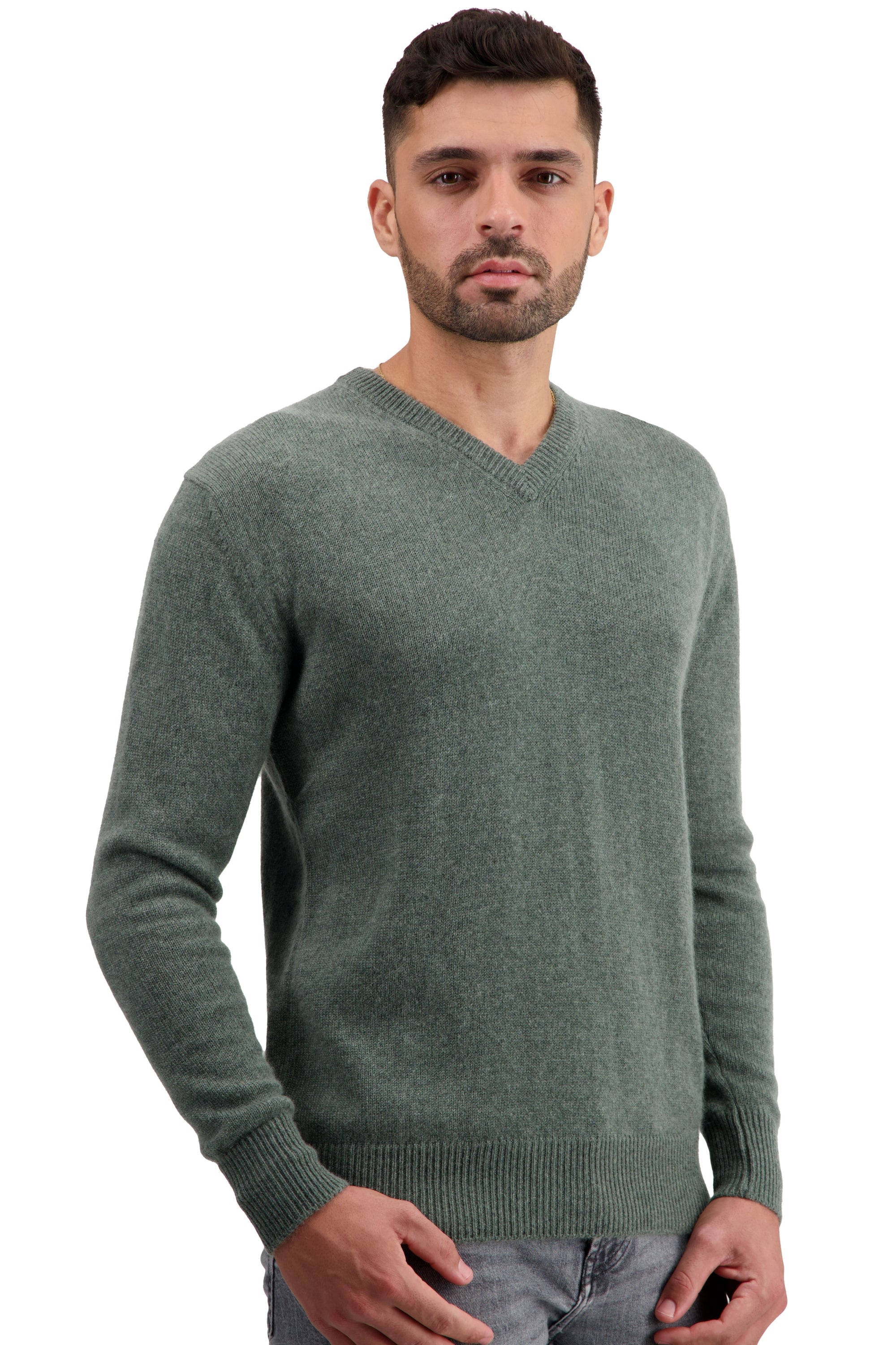 Tour en cachemire homme - military green - Mahogany