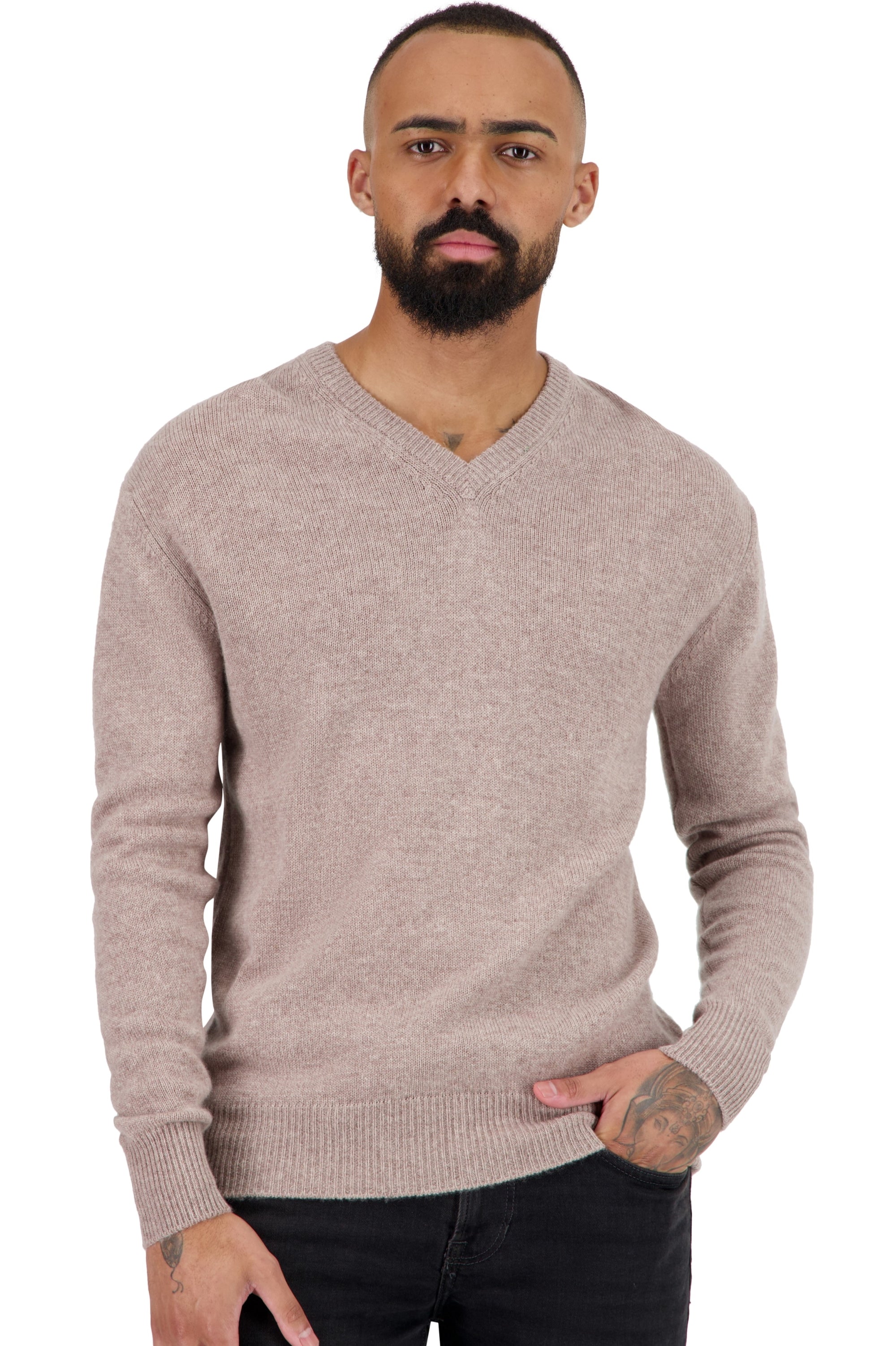 Tour en cachemire homme - toast - Mahogany