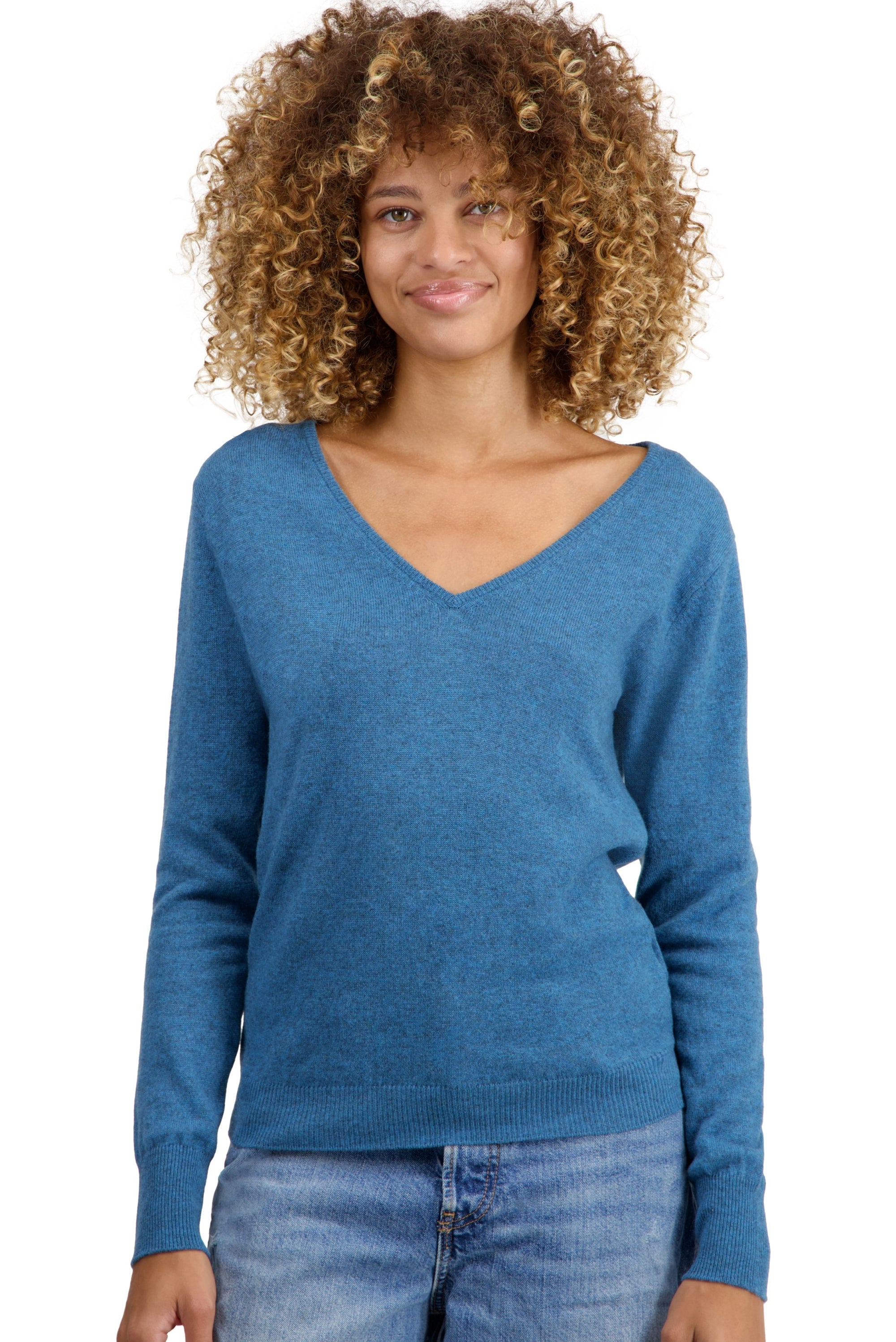 Trieste en cachemire femme - manor blue - Mahogany