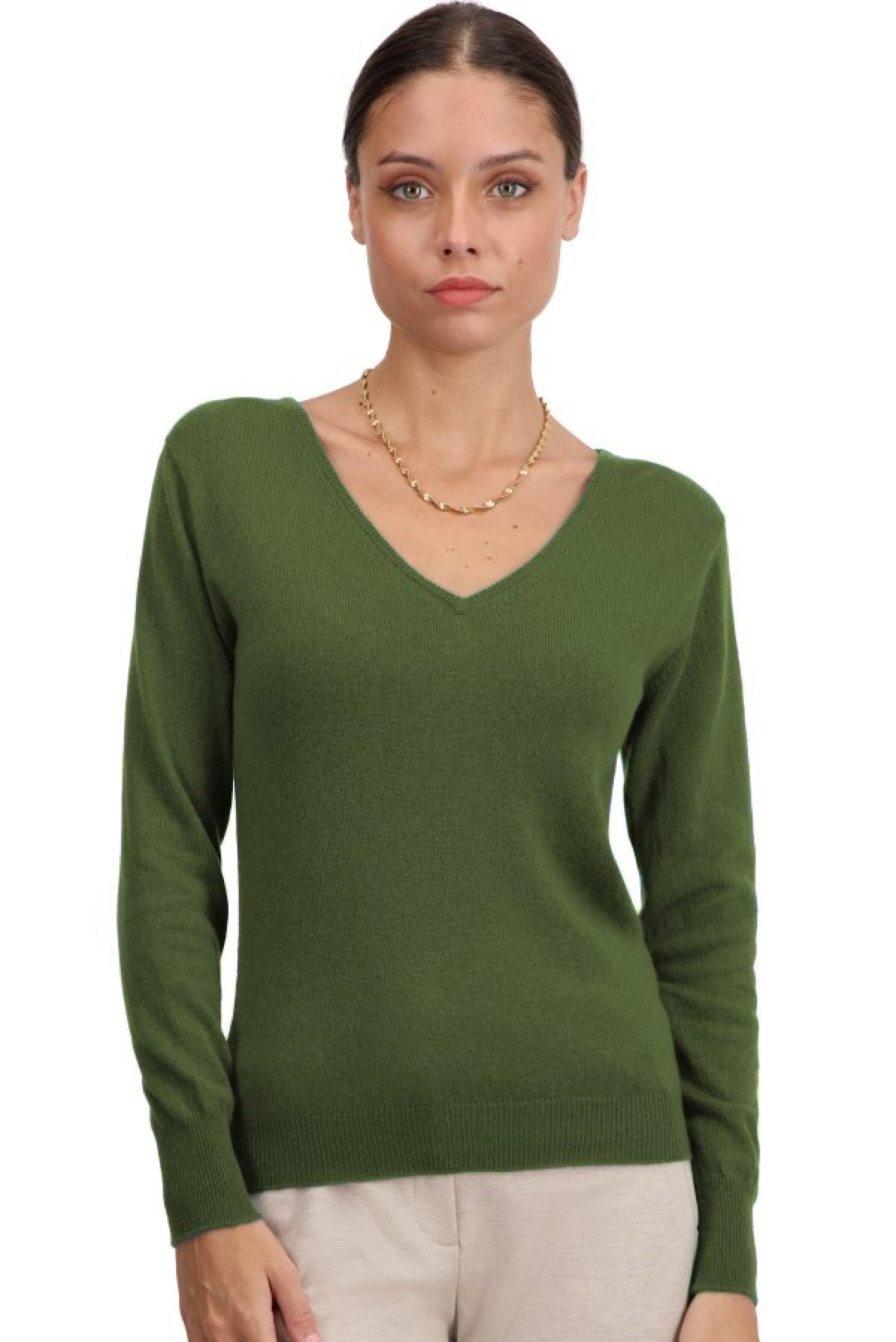 Trieste en cachemire femme - olive - Mahogany