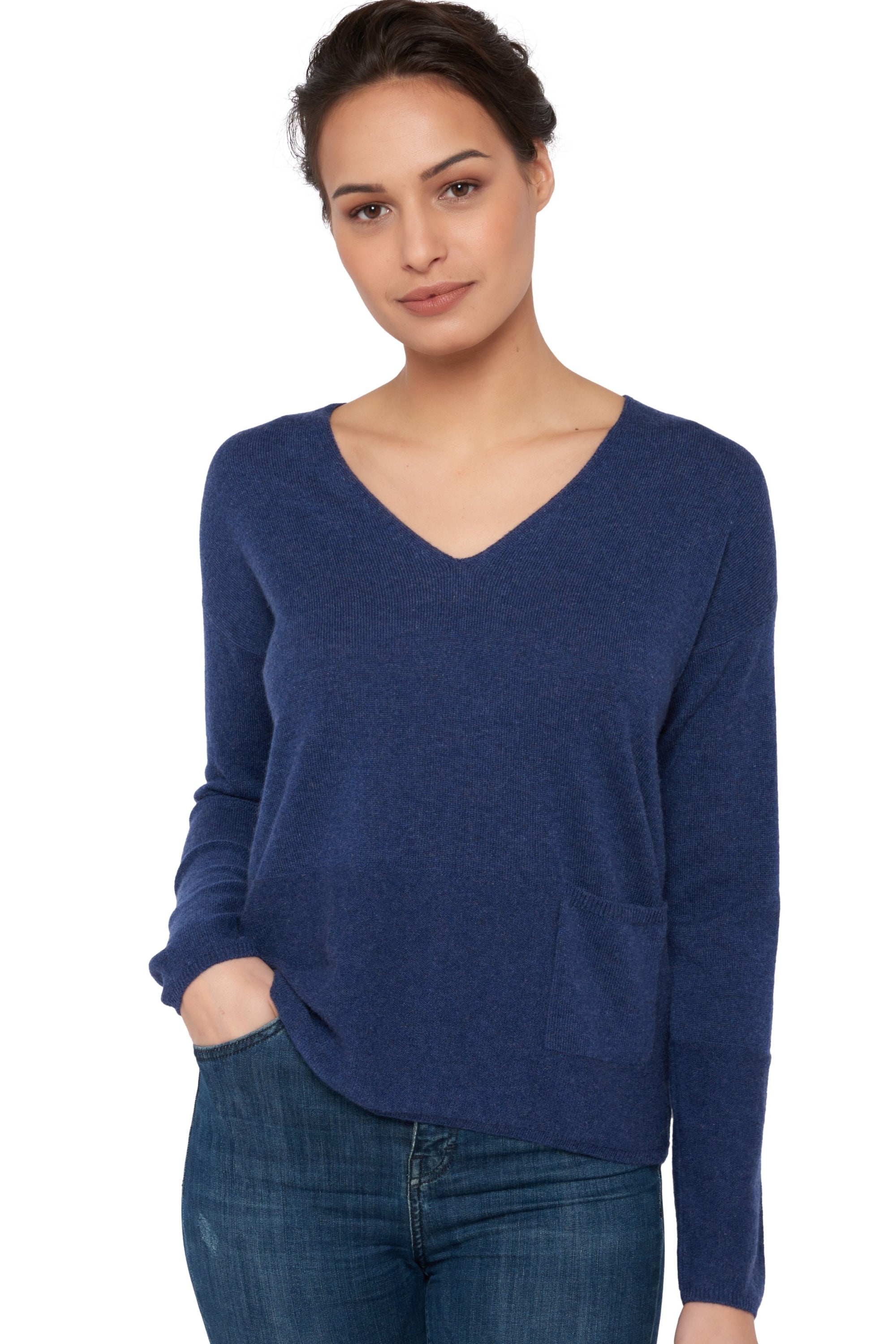 Uliana en cachemire femme - indigo - Mahogany