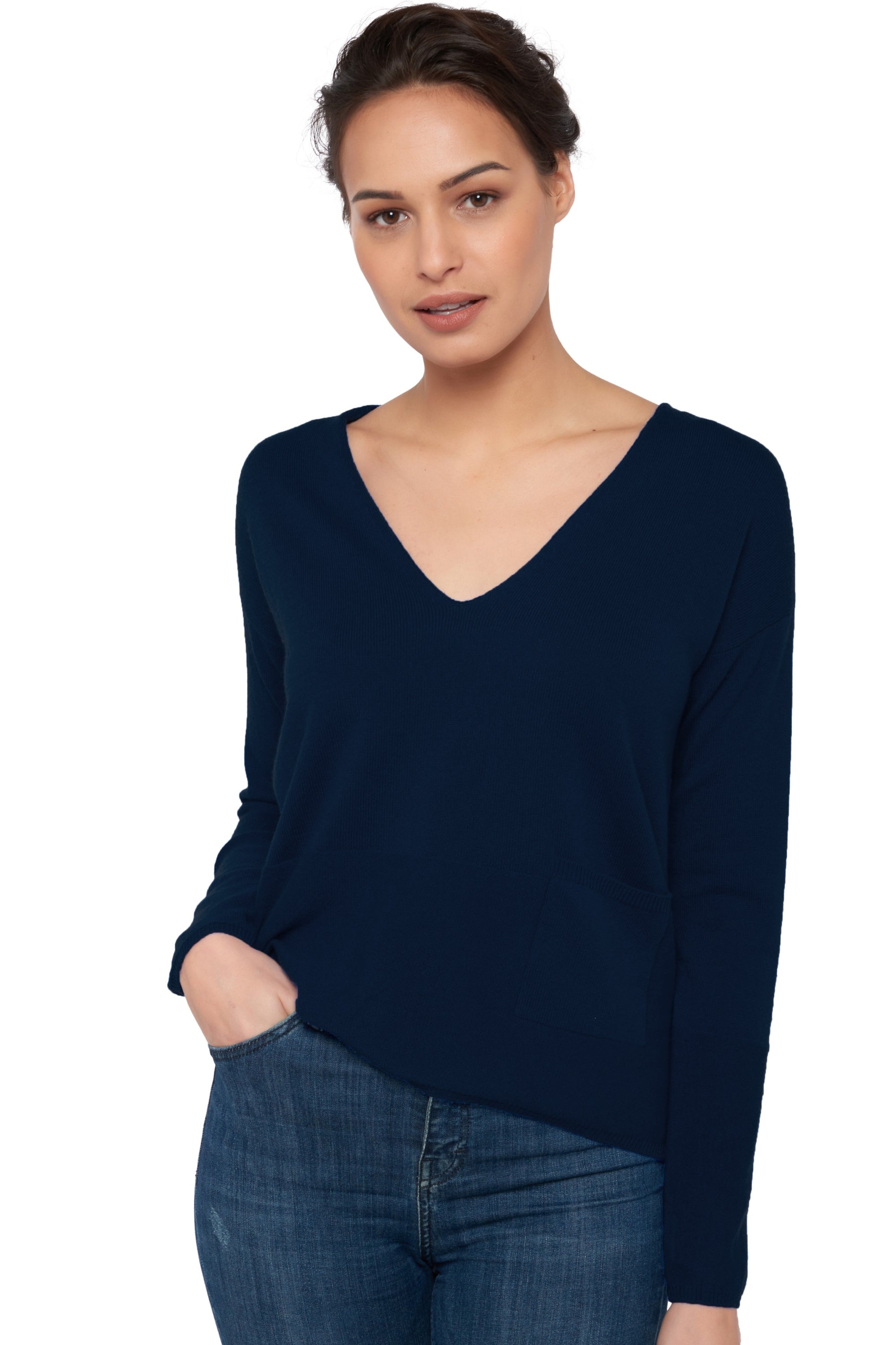 Uliana en cachemire femme - marine foncé - Mahogany