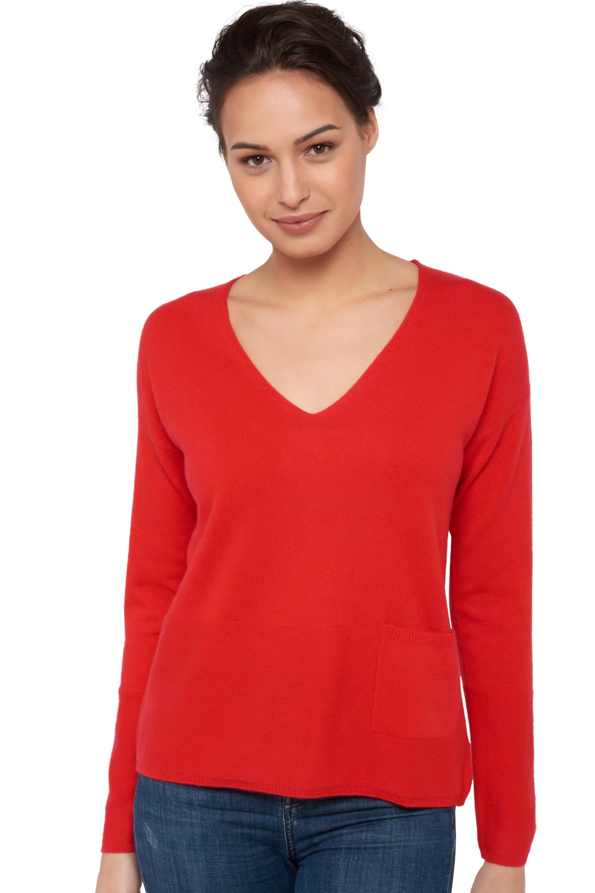 Uliana en cachemire femme - rouge - Mahogany