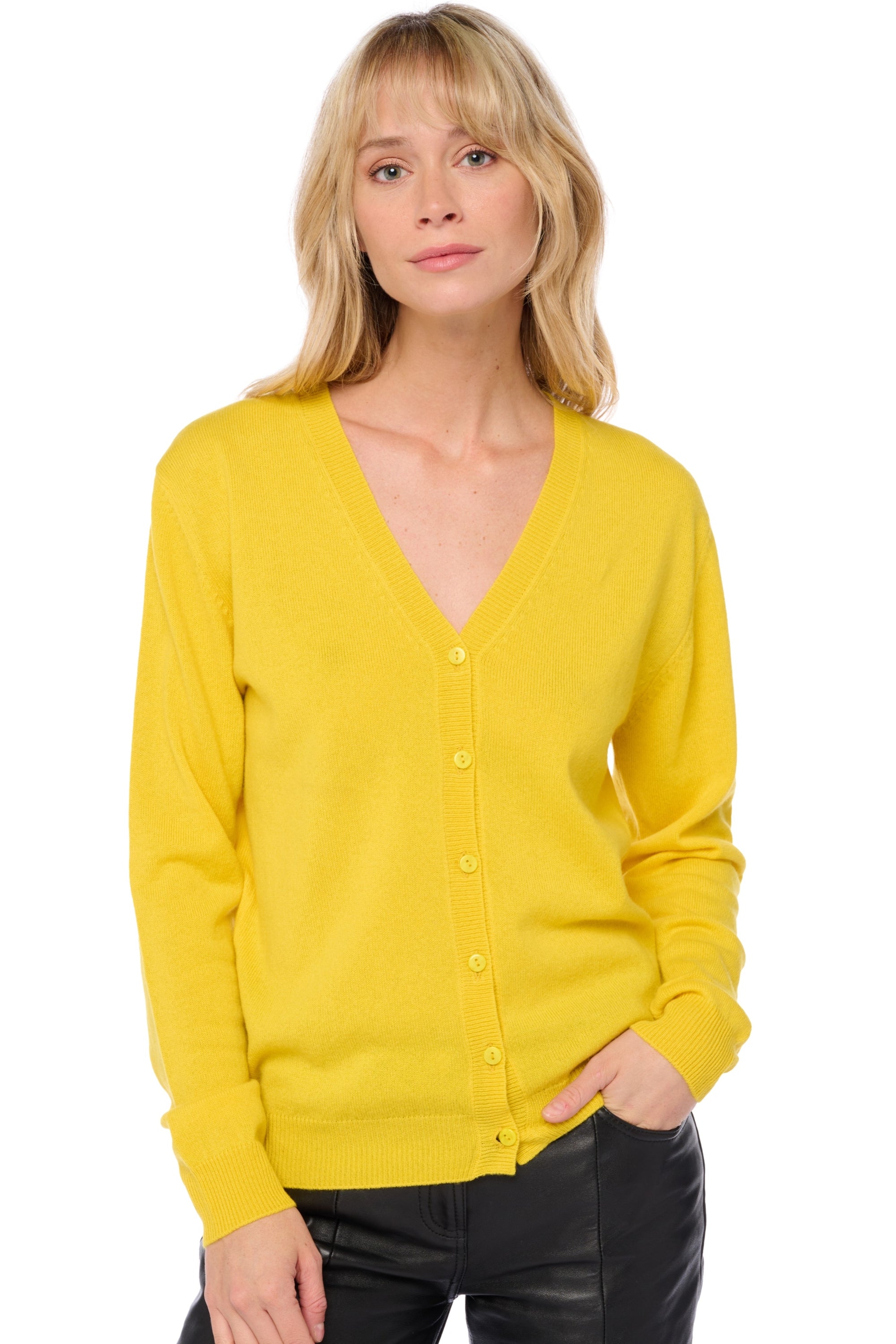 Taline en cachemire femme - daffodil - Mahogany