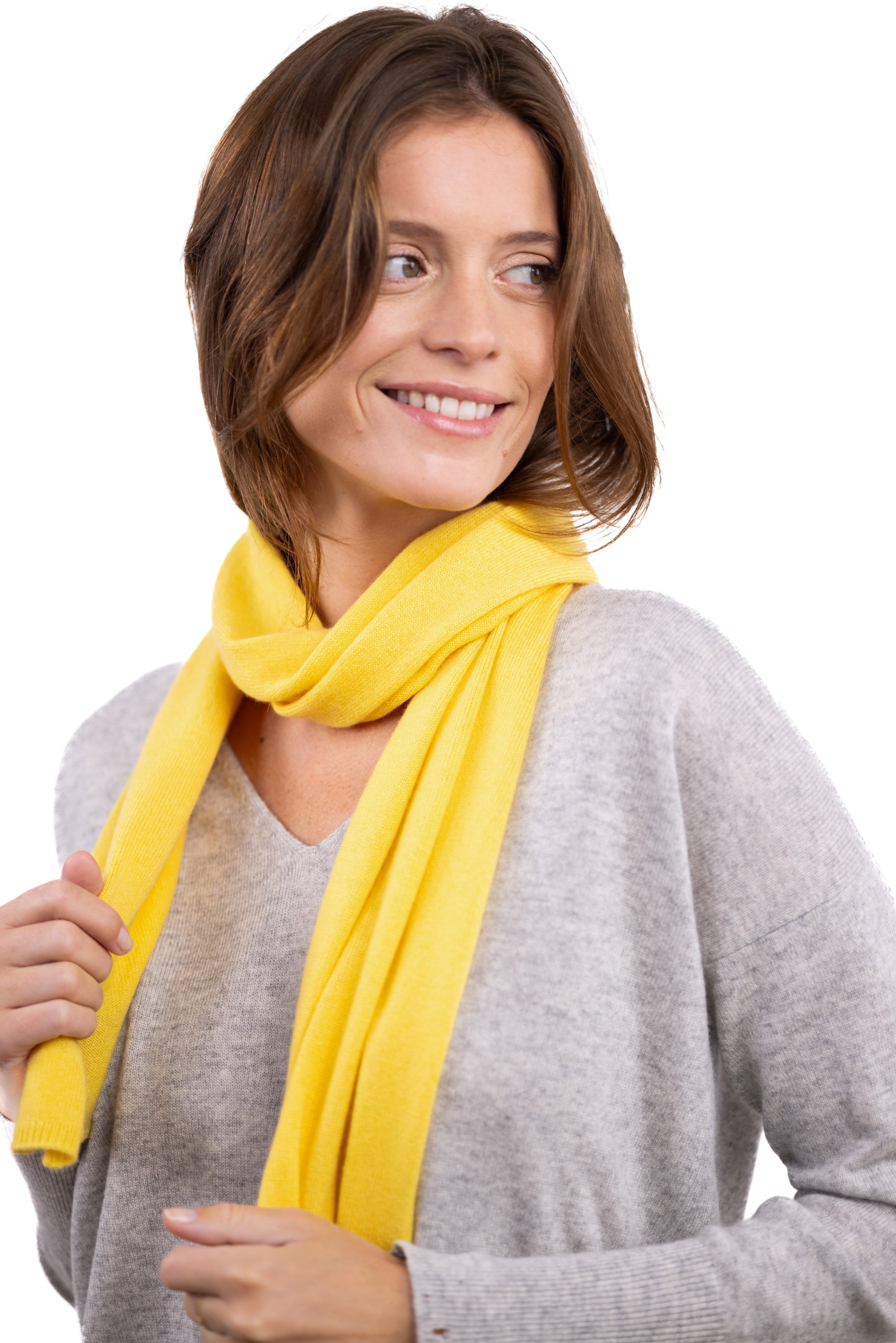 Ozone en cachemire mixte - daffodil - Mahogany
