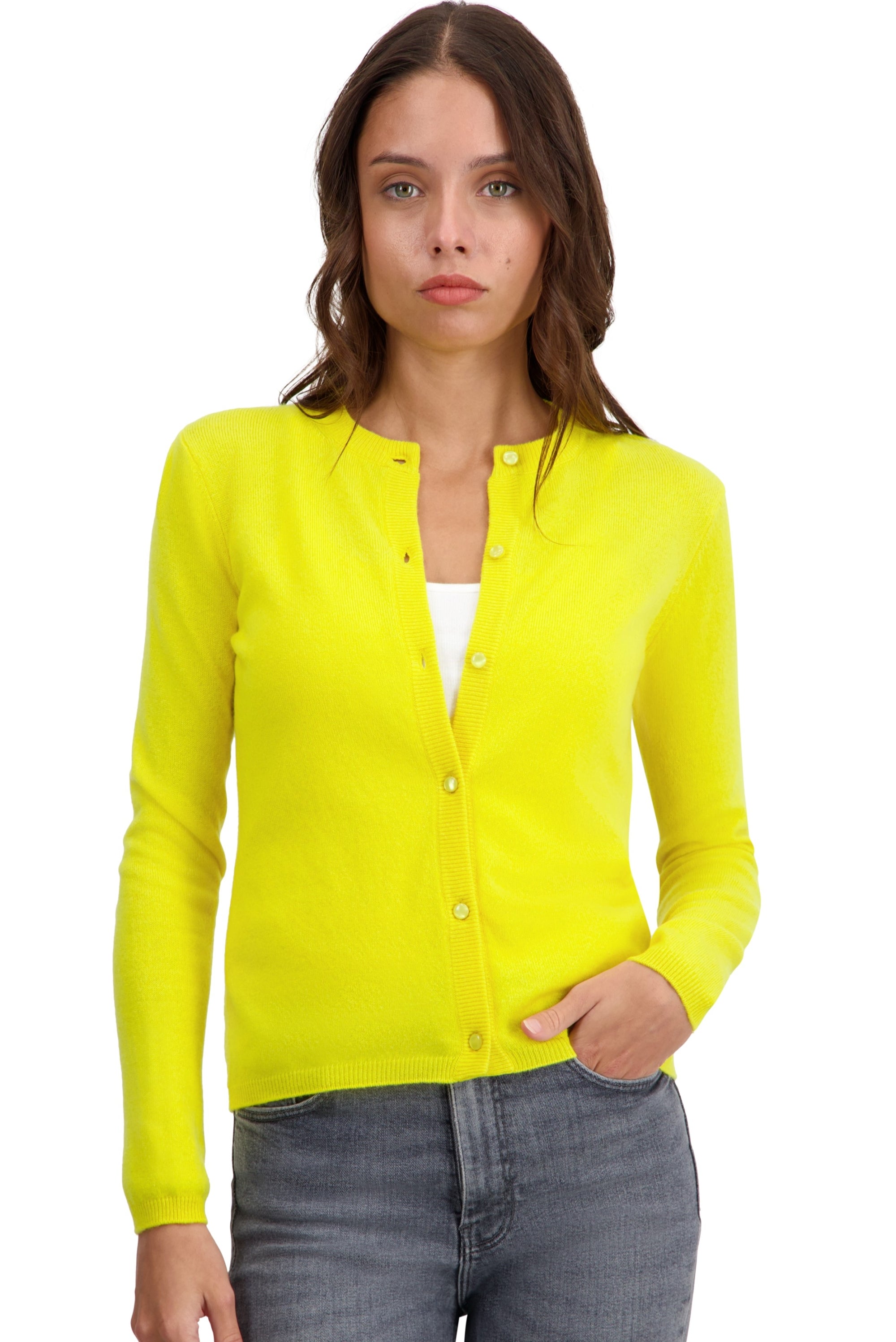Chloe en cachemire femme - jaune citric - Mahogany